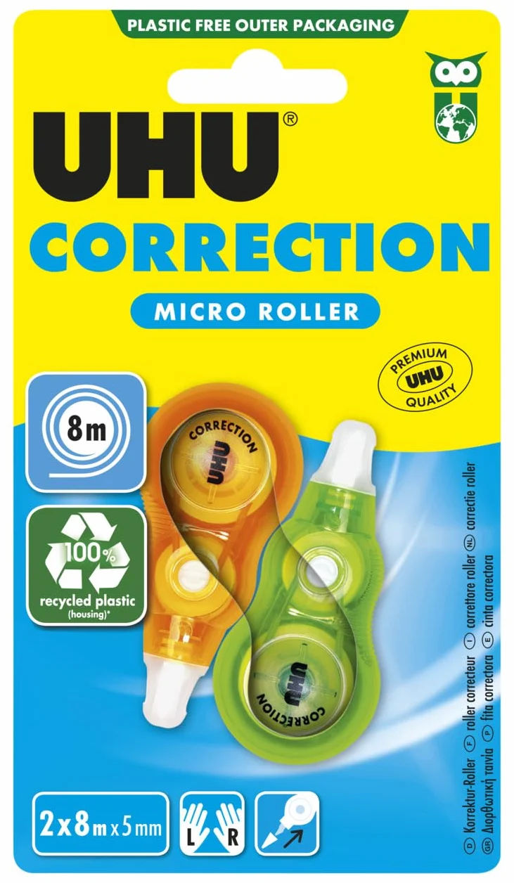UHU Correttore a Nastro Micro 2x8m