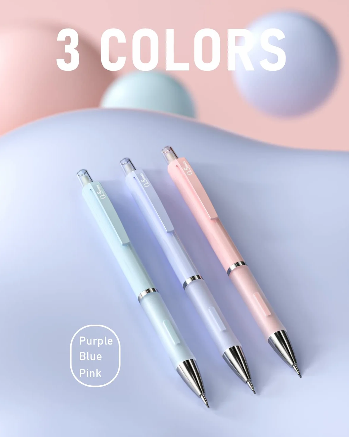 Nicpro 6 Pezzi Pastello Matite Meccaniche 0,5 & 0,7 mm con Astuccio, Carino Art Matite Portamine con 12 Tubo HB Mine,3 Gomma,9 Ricariche Di Gomma per Artista Studenti Bambino Disegno Scrittura Schizzi