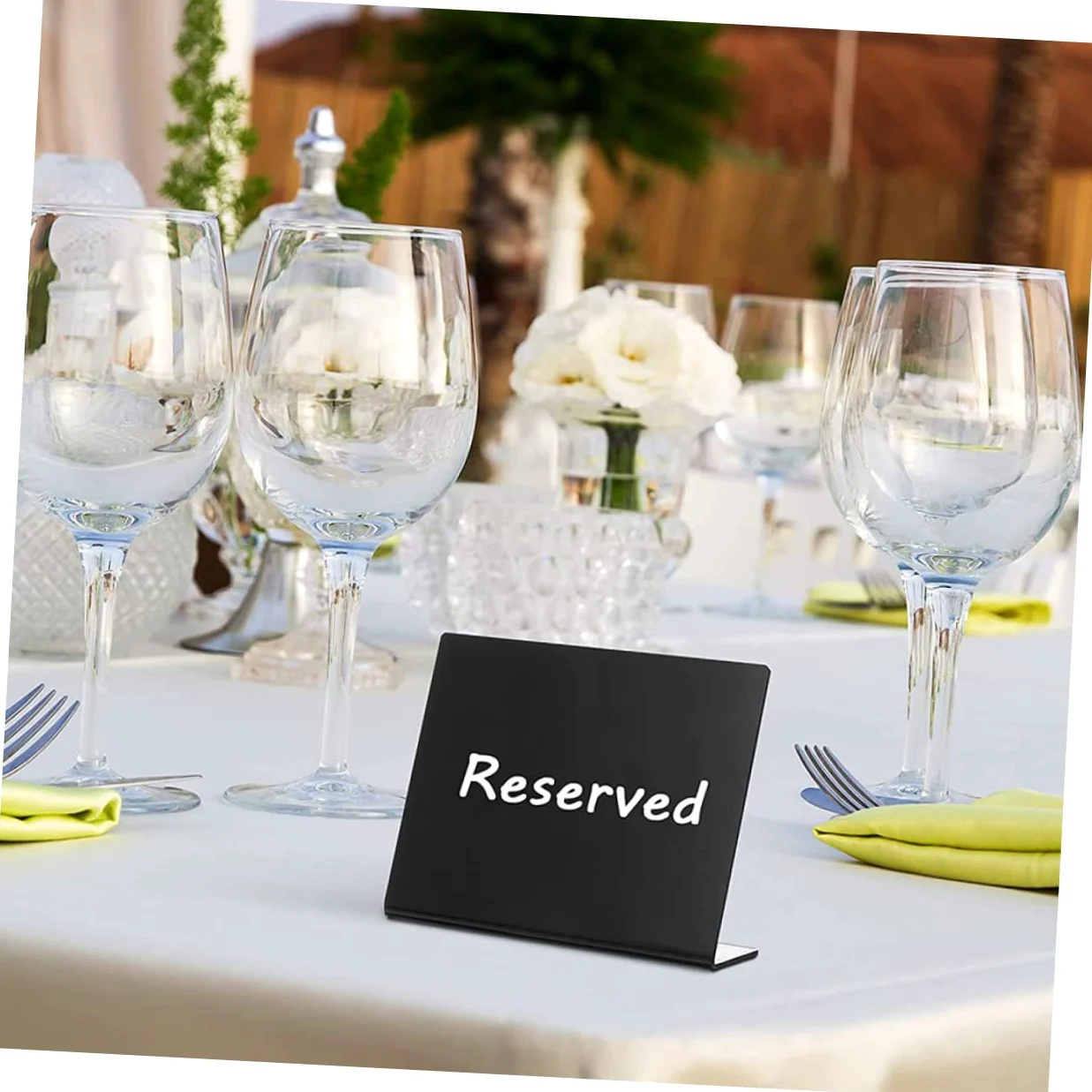 Lavagna Decorativa Piccola da Scrivere in Acrilico Nero | Design Creativo, Resistente e Facile da Integrare in Ristorante o Negozio