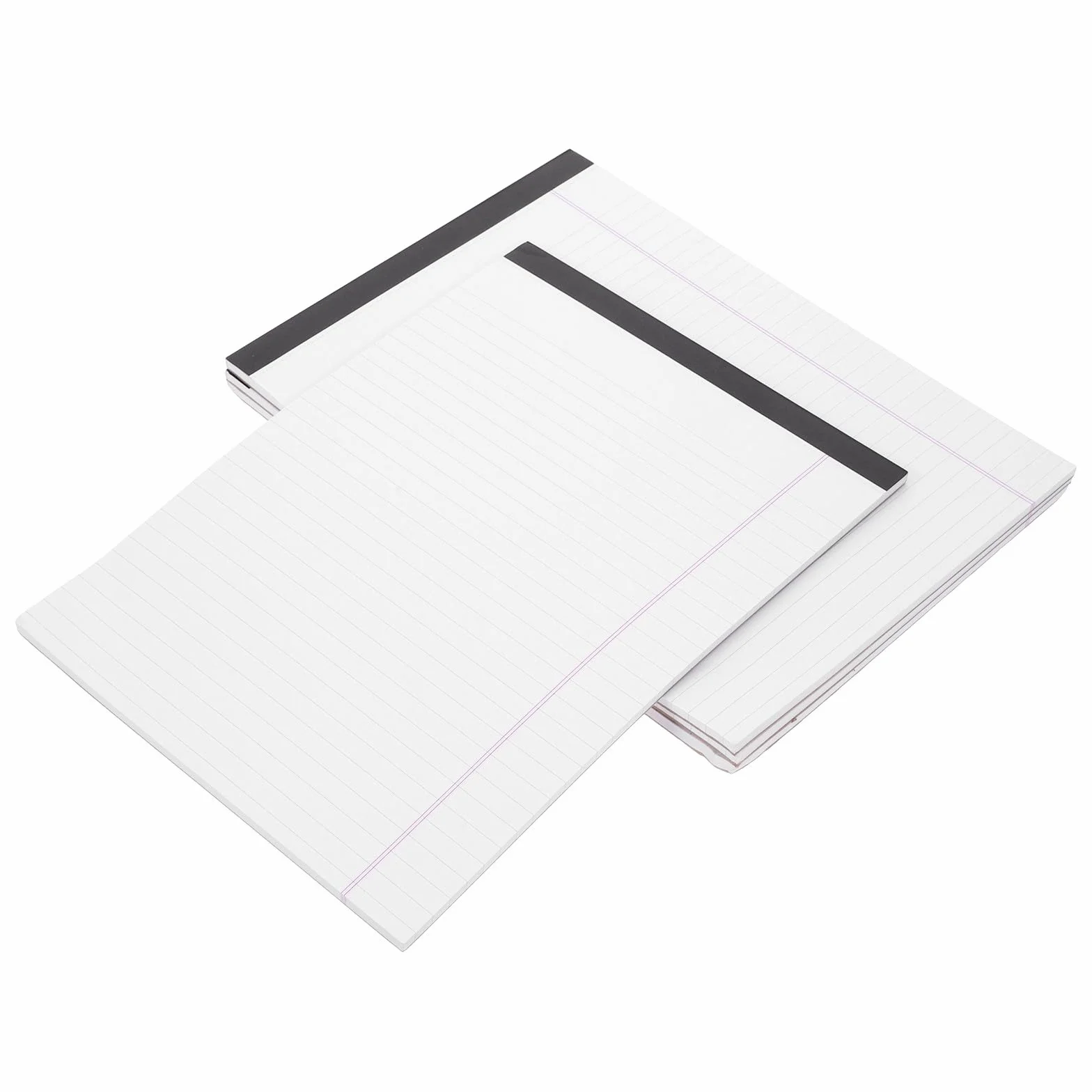 Zerodeko Blocco Note Legale Resistente 4 Pezzi Carta Bianca Righe Larghe A4 Blocco per Appunti senza Sbavature Supporto per Studenti Scuola Ufficio
