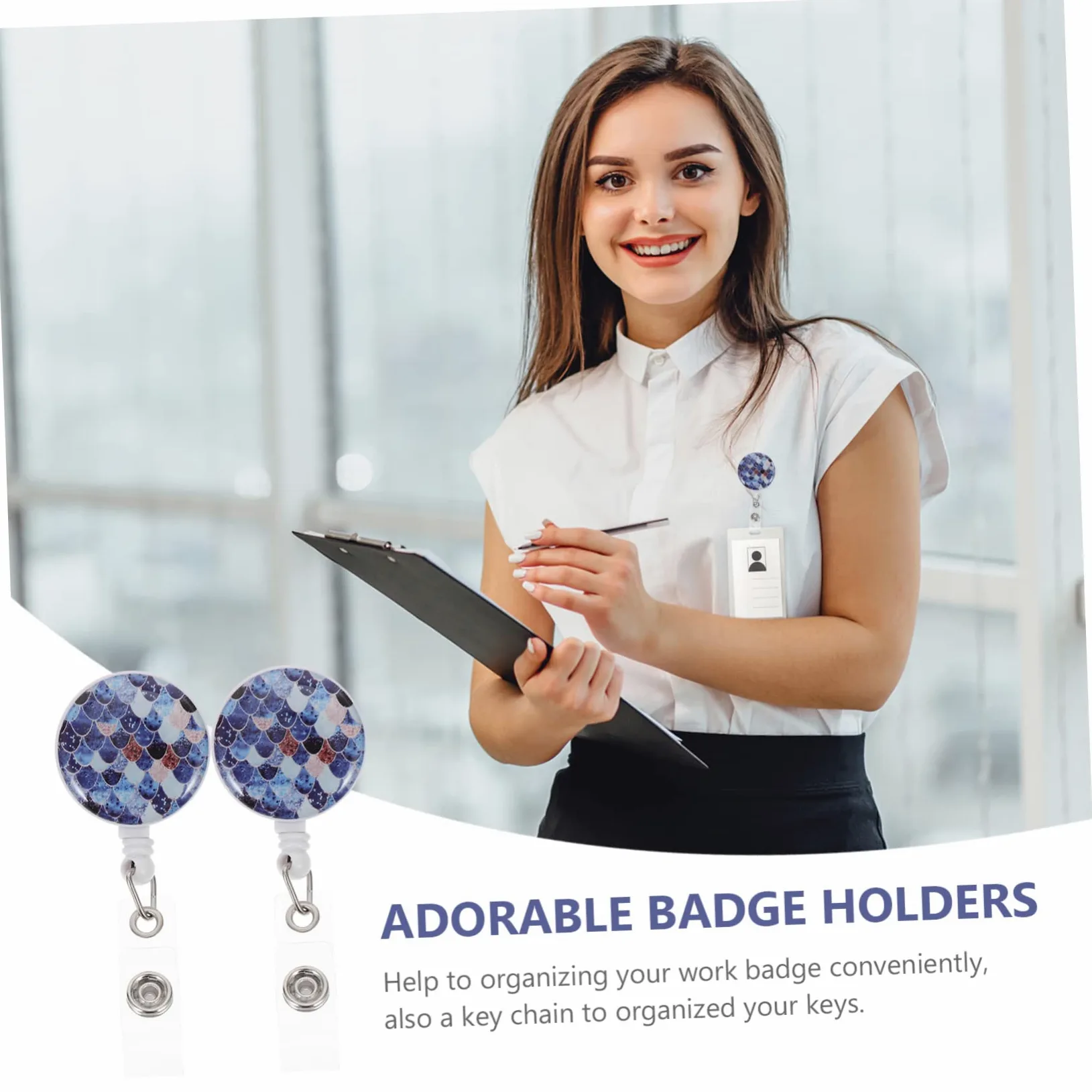 MAGICLULU 10pezzi Badge Retrattile Plastica Distintivi Telescopici Con Design Elegante e Facile Da Trasportare Accessori Per Id Per Ufficio e Eventi