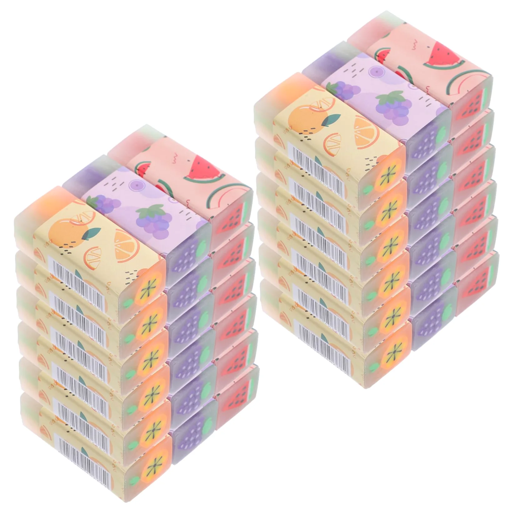 TEHAUX 36pezzi Cancellare Profumate Forma Di Frutta Per Ragazzo Ragazza Cancelleria Divertente e Decorativa Per Scuola e Attività Ricreative