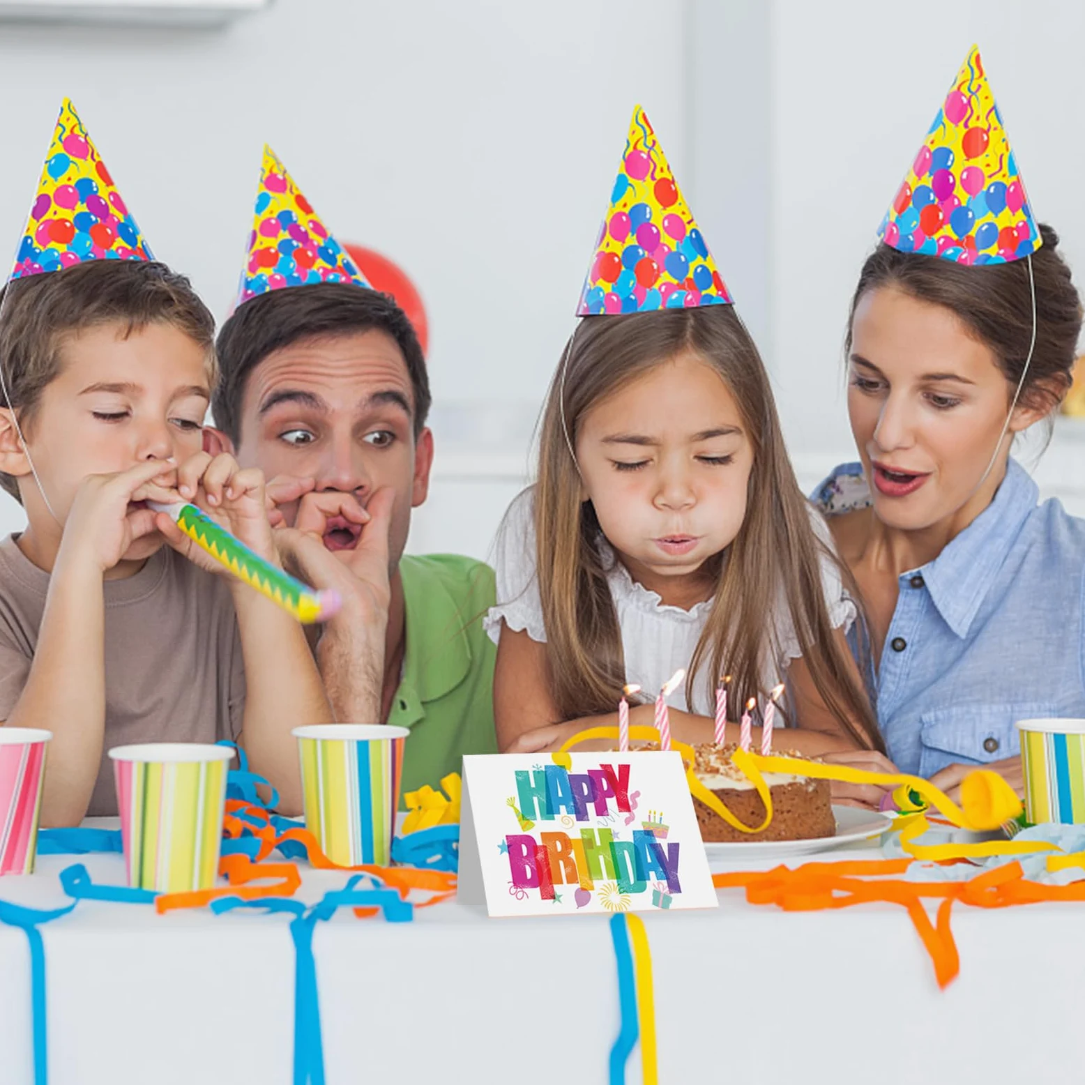 Joyberg 32 biglietti di auguri di compleanno e buste autosigillanti, 10,2 x 15,2 cm, multi-stile, biglietti di compleanno per bambini, per scuola, ufficio, famiglia,