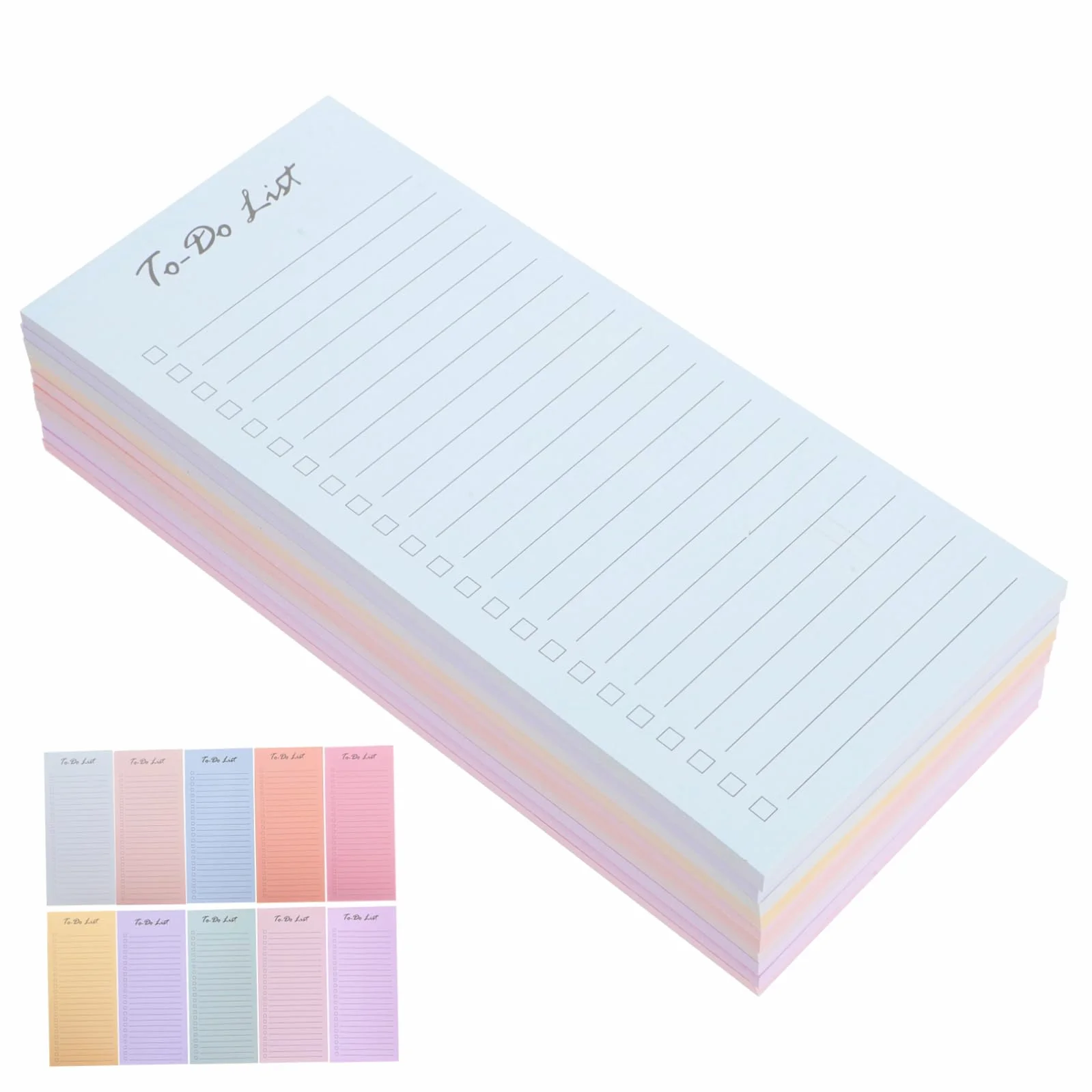 Taccuino Attività Giornaliere 10 Blocchi Carta Adesiva | 50 Fogli per Blocco, Organizzazione Colori, Formato Portatile per Scuola e Viaggio