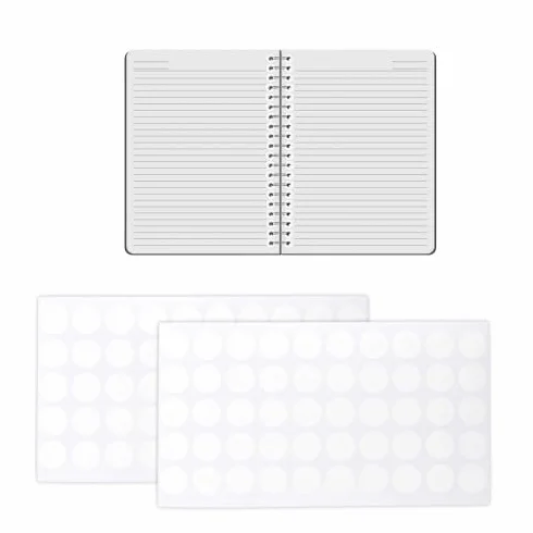 Etichette Adesive Rinforzi per Fori 2000 Pezzi, Salvabuchi Fogli Anelli Trasparenti, 13mm Esterno 6,5mm Interno