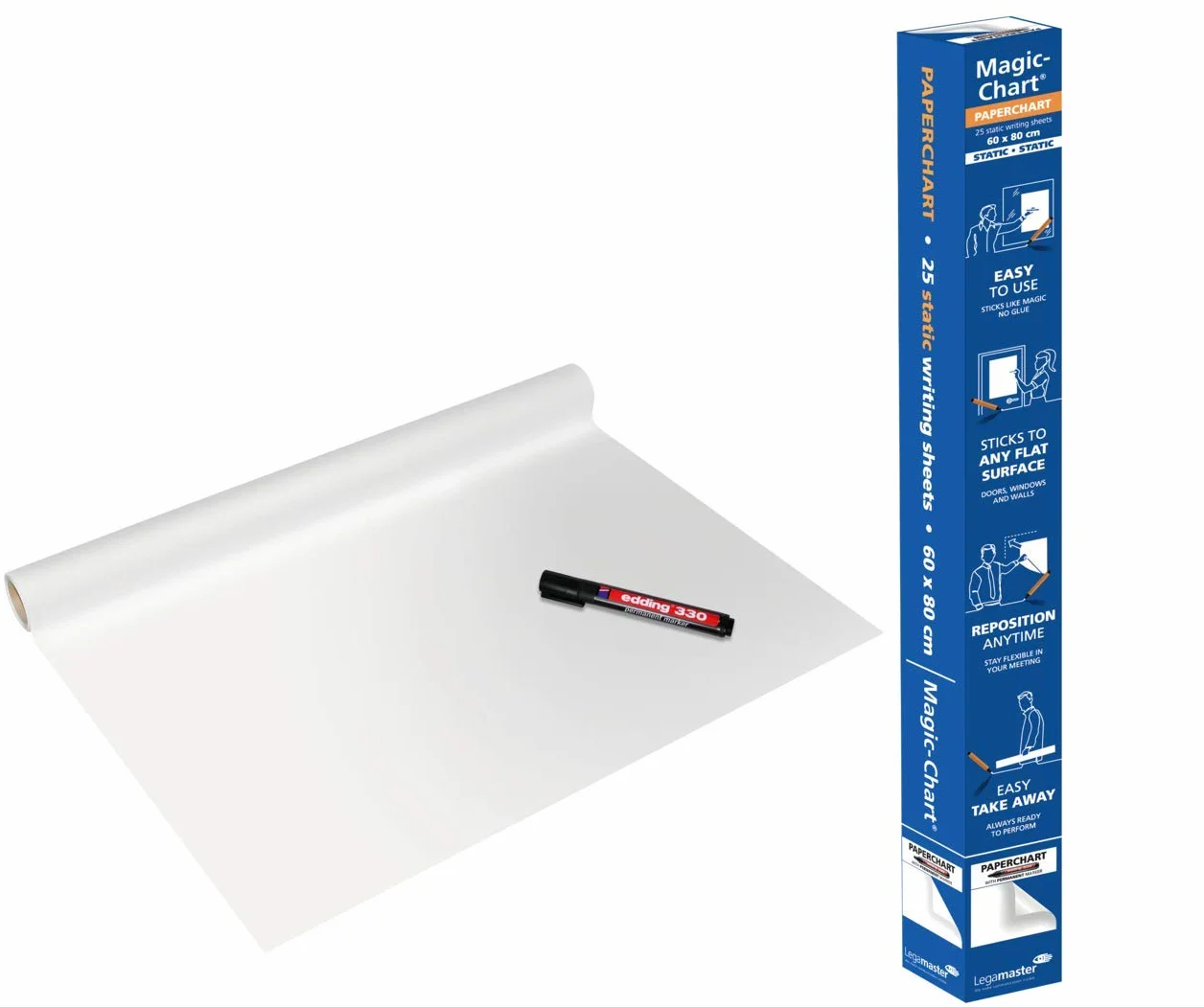 Legamaster Magic-Chart - Carta stagnola, 60 x 80 cm