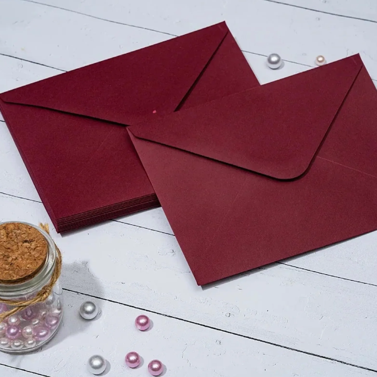 50 buste di carta color rosso vino 18x13 cm, 120 g, inviti, cartoline, lettere, cancelleria for matrimoni Per matrimoni o altri eventi(50pcs 15.8x10.8cm)