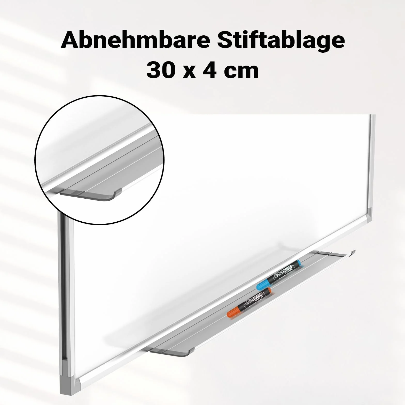 Wiltec Lavagna magnetica bianca, lavagnetta magnetica, lavagna da cucina, ufficio, scuola, 70x50cm con 12 calamite