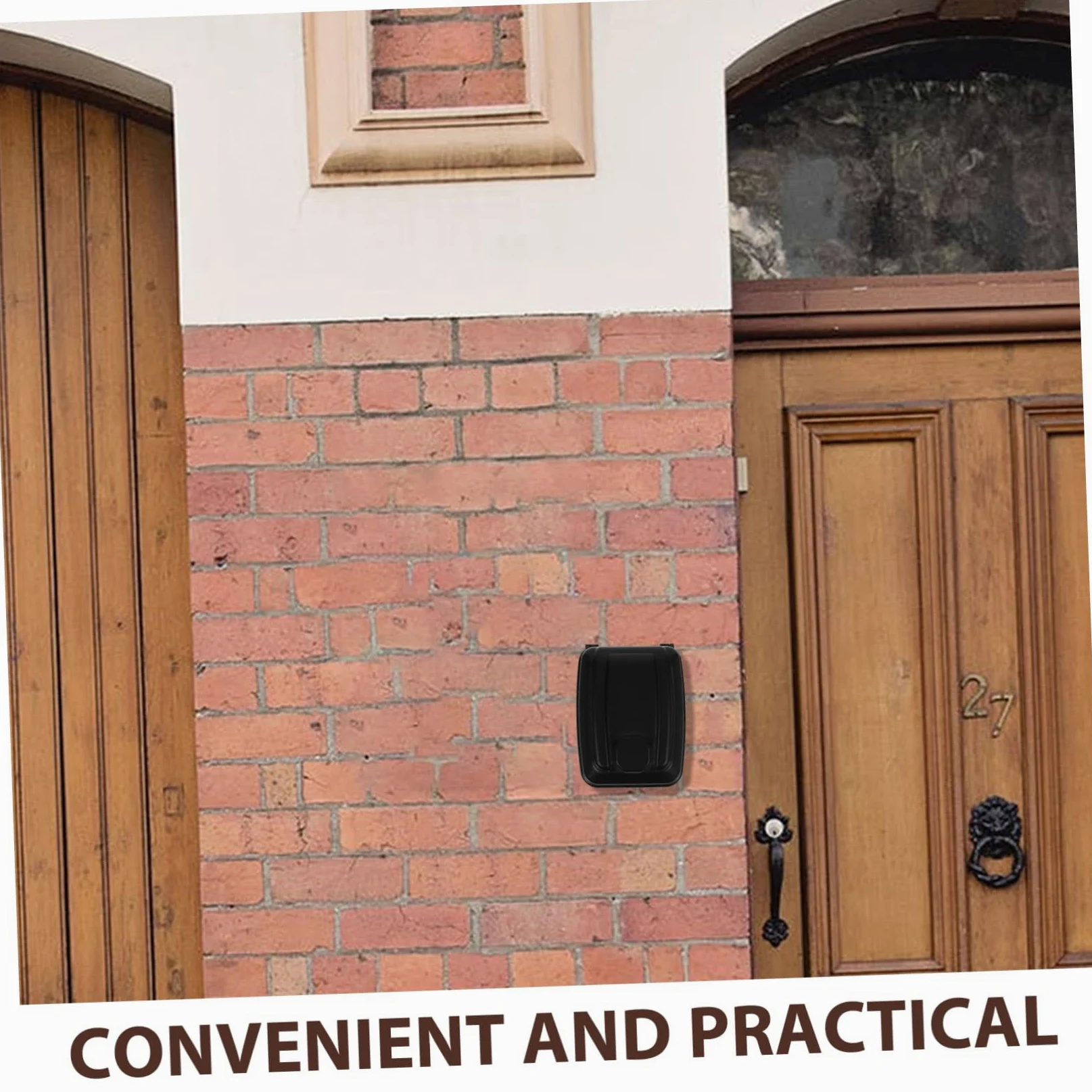 Housoutil Cassetta Chiavi da Parete con Codice, Lega di Zinco Nero | Box Porta Oggetti per Garage e Aziende, Design Elegante e Resistente alle Intemperie