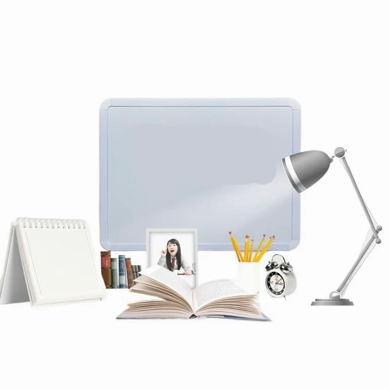 Lavagna Bianca A Parete Lavagna fissata al muro 22 * ​​28 cm Lavagna magnetica cancellabile a secco Cornice in plastica Bacheca bianca su tavoli da disegno for messaggi frigo