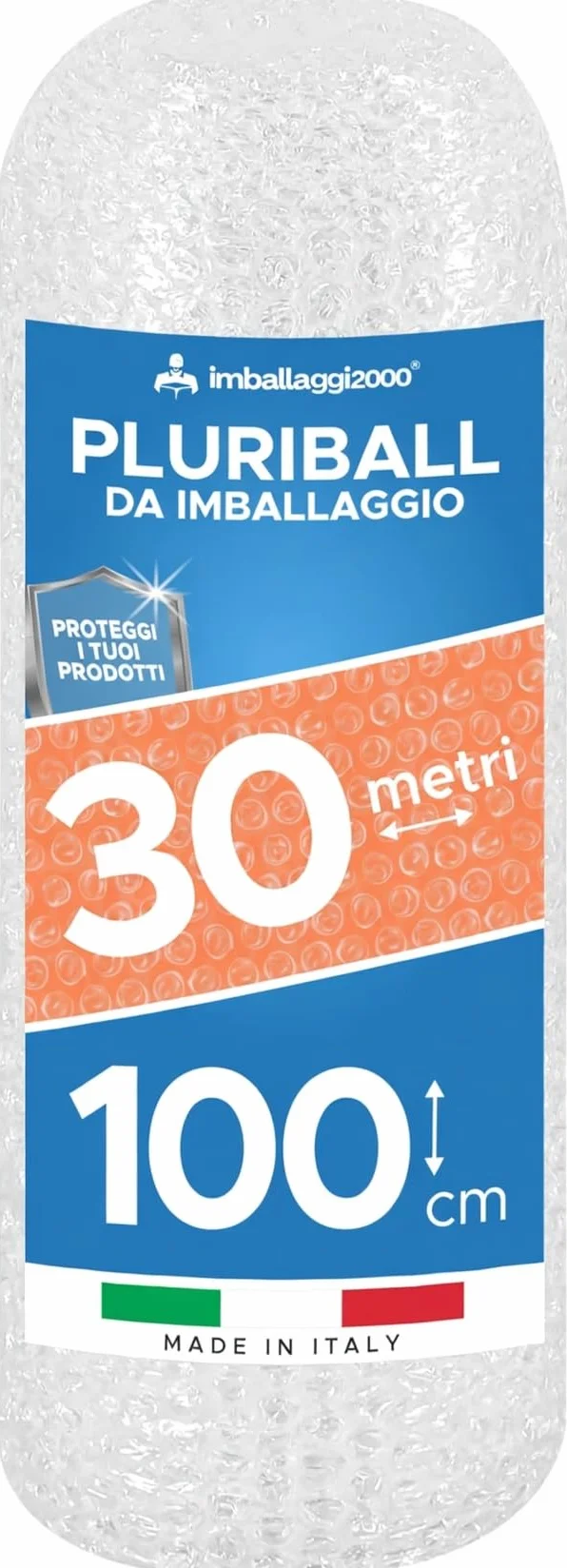 Pluriball Imballaggio 1x30Mt 35gr/mq Plastica con Bolle Protezione Oggetti