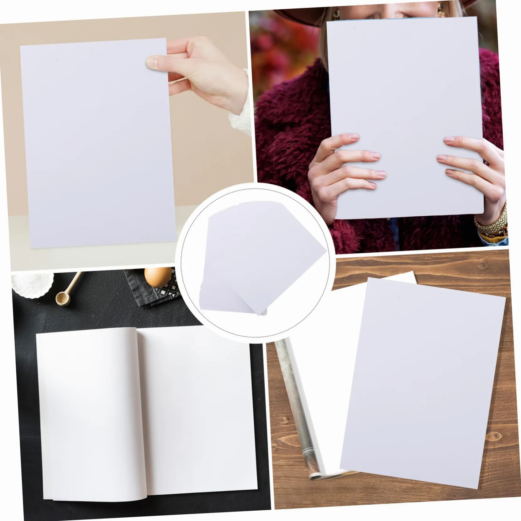 Alasum Carta Fotografica Double Face Lucida 157g A5 100 Fogli per Stampa Digitale, Carta da Stampa per Biglietti da Visita e Pubblicità, Uso Ufficio e Domestico