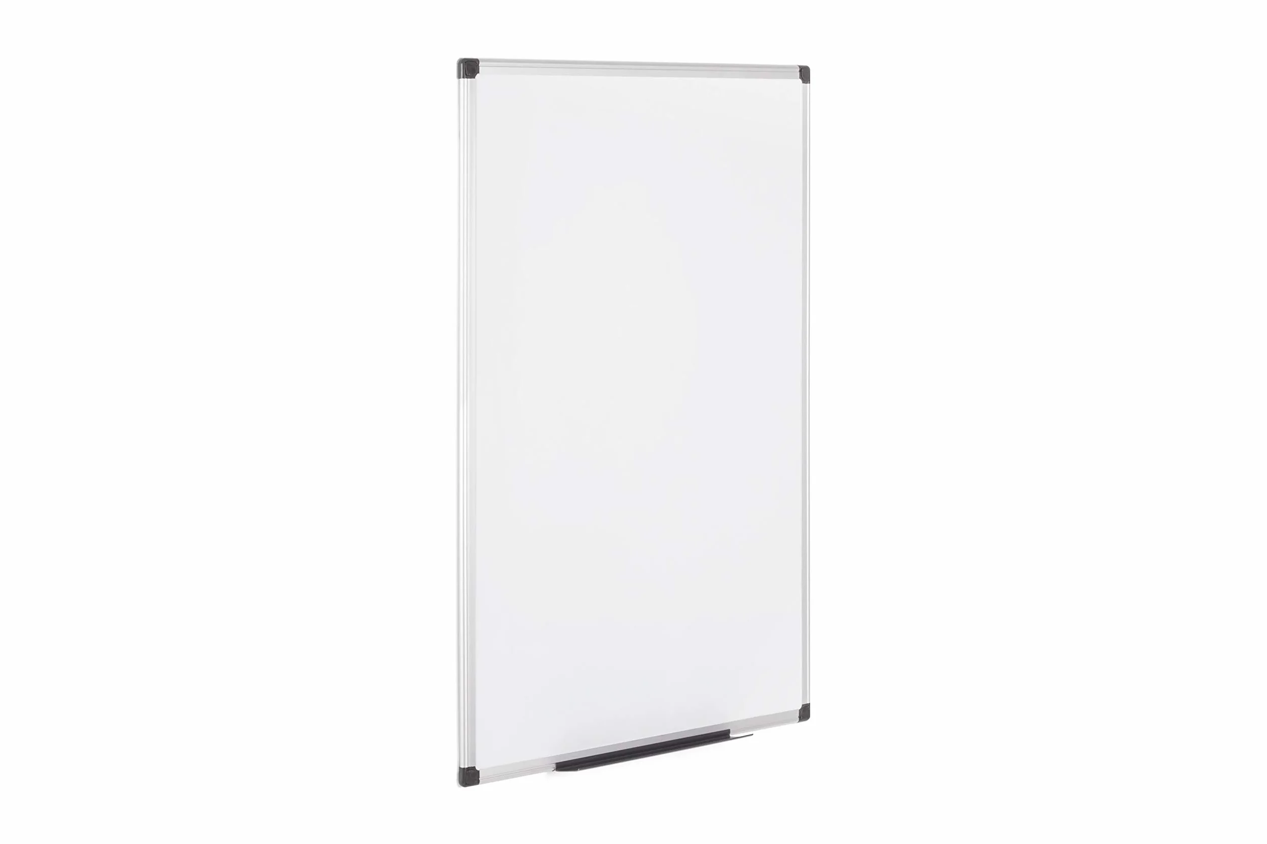 Bi-Office Maya - Lavagna Magnetica Bianca, 90 x 60 cm, Con Cornice In Alluminio, Superficie Magnetica Acciaio Laccato