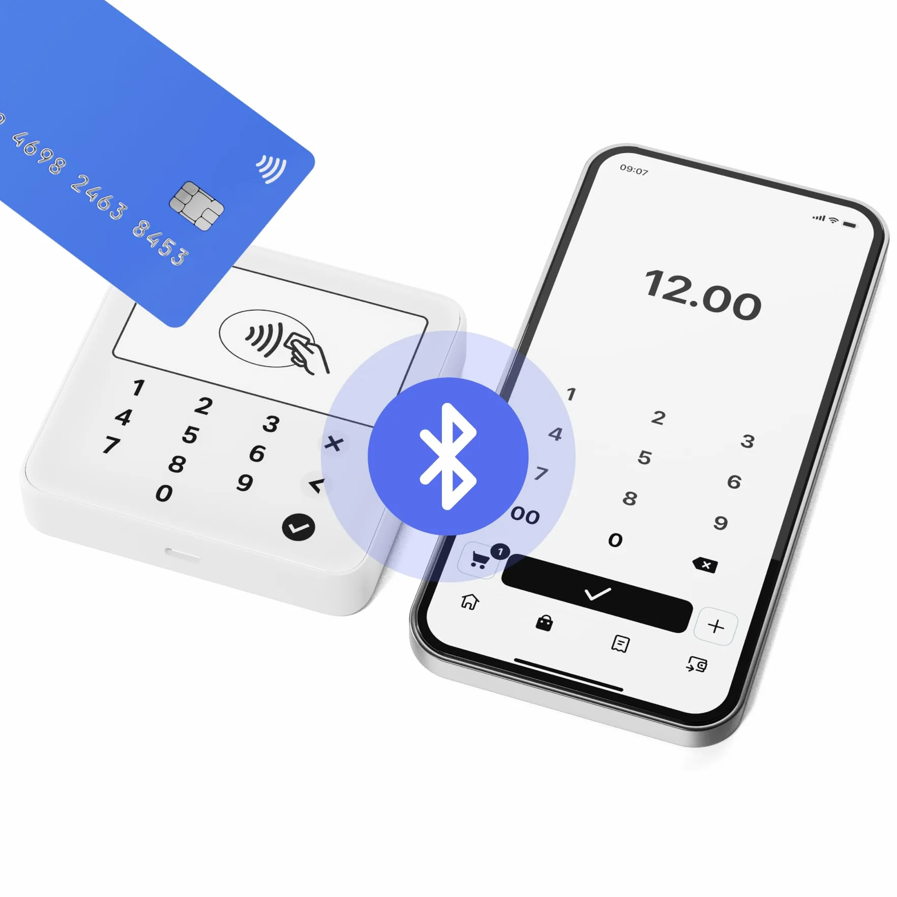 SUMUP Solo Lite Terminale POS Portatile Contactless Bluetooth Bianco