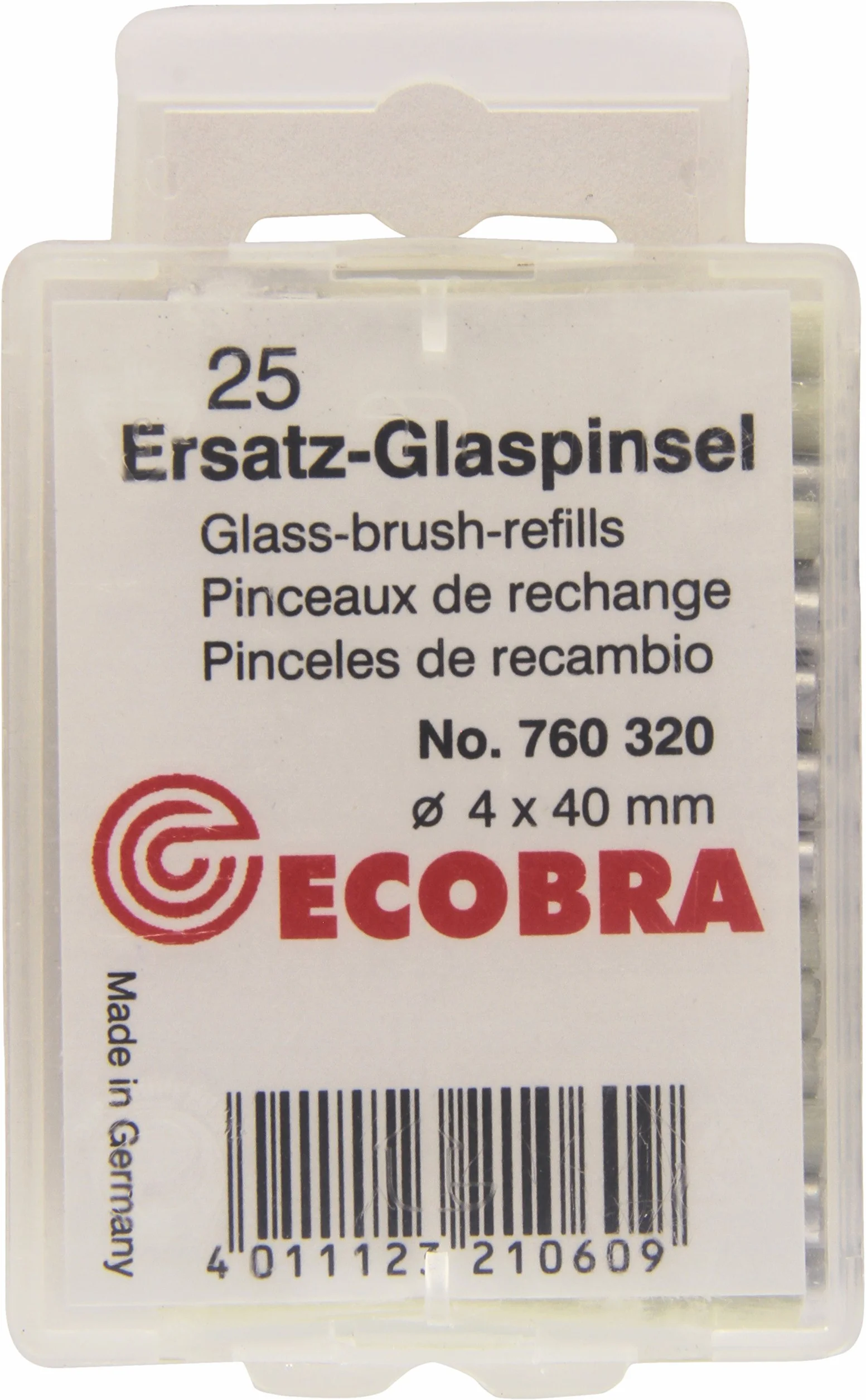 Ecobra Pennello in vetro di ricambio 760320 25 pezzi