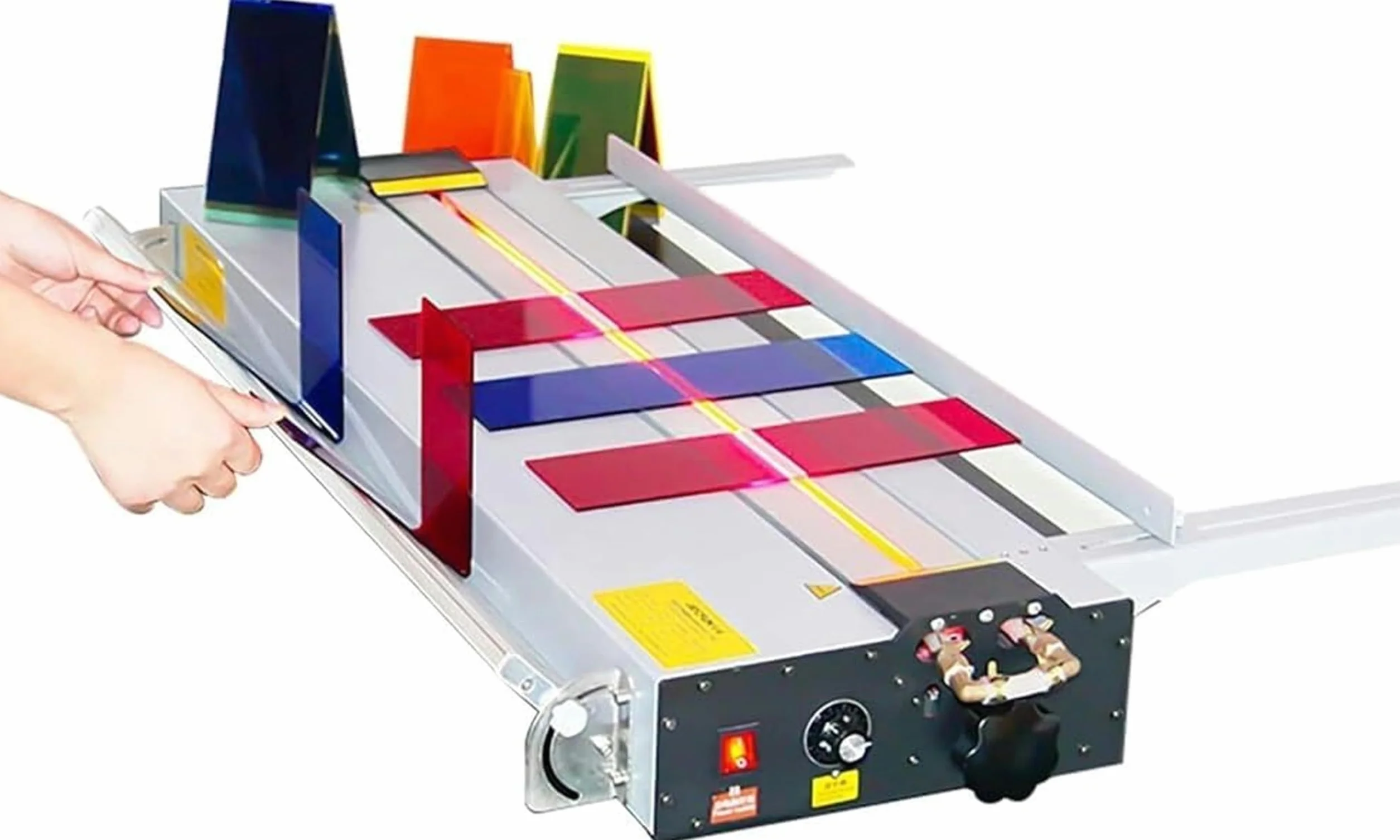 Piegatrice in plastica PVC Acrilico 1500W, Riscaldatore per Macchina piegatubi in PVC plastica per la Realizzazione di insegne, Angolo 0~160°, Spessore 10 mm, Temperatura 0-600 ℃ (WCA 1300)
