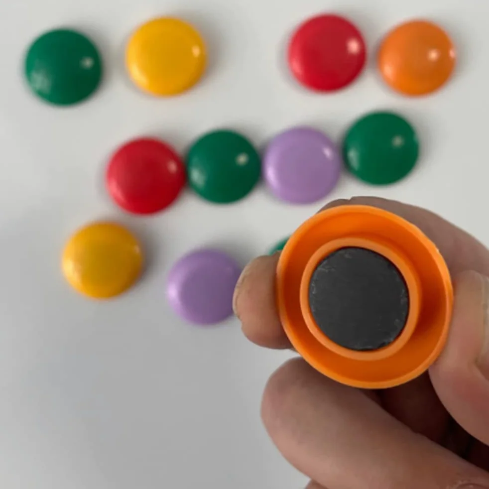 Magneti da ufficio, 100 pz, frigorifero rotondo colorato viola e magneti da lavagna