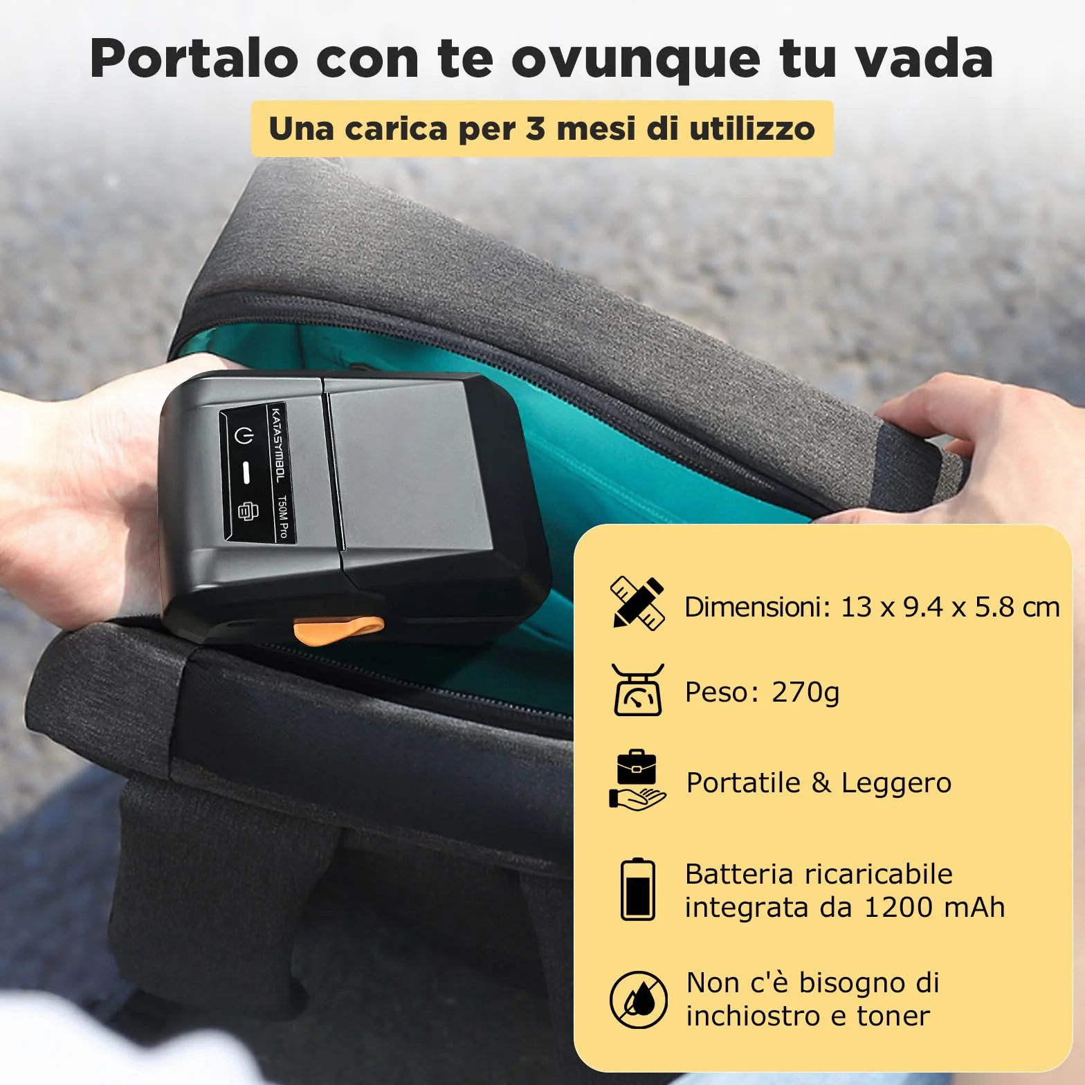 SUPVAN T50M Pro Etichettatrice Bluetooth Nastro 30 Caratteri 700 Icone senza Inchiostro