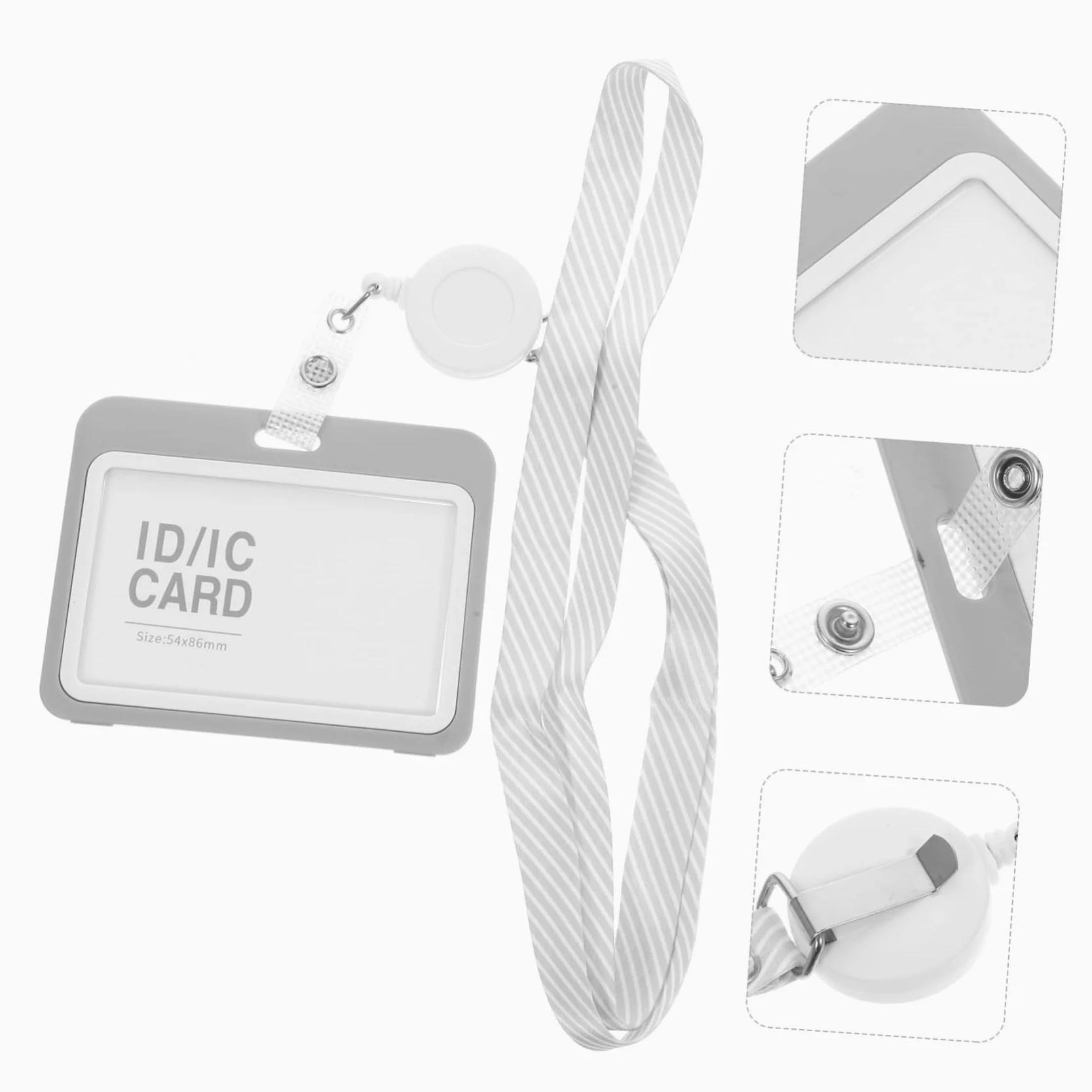 Porta Badge Set 10 Pezzi in Plastico con Cordino Estensibile, Protezione Carte da Lavoro e Tessere, Facile da Trasportare per Studenti e Insegnanti