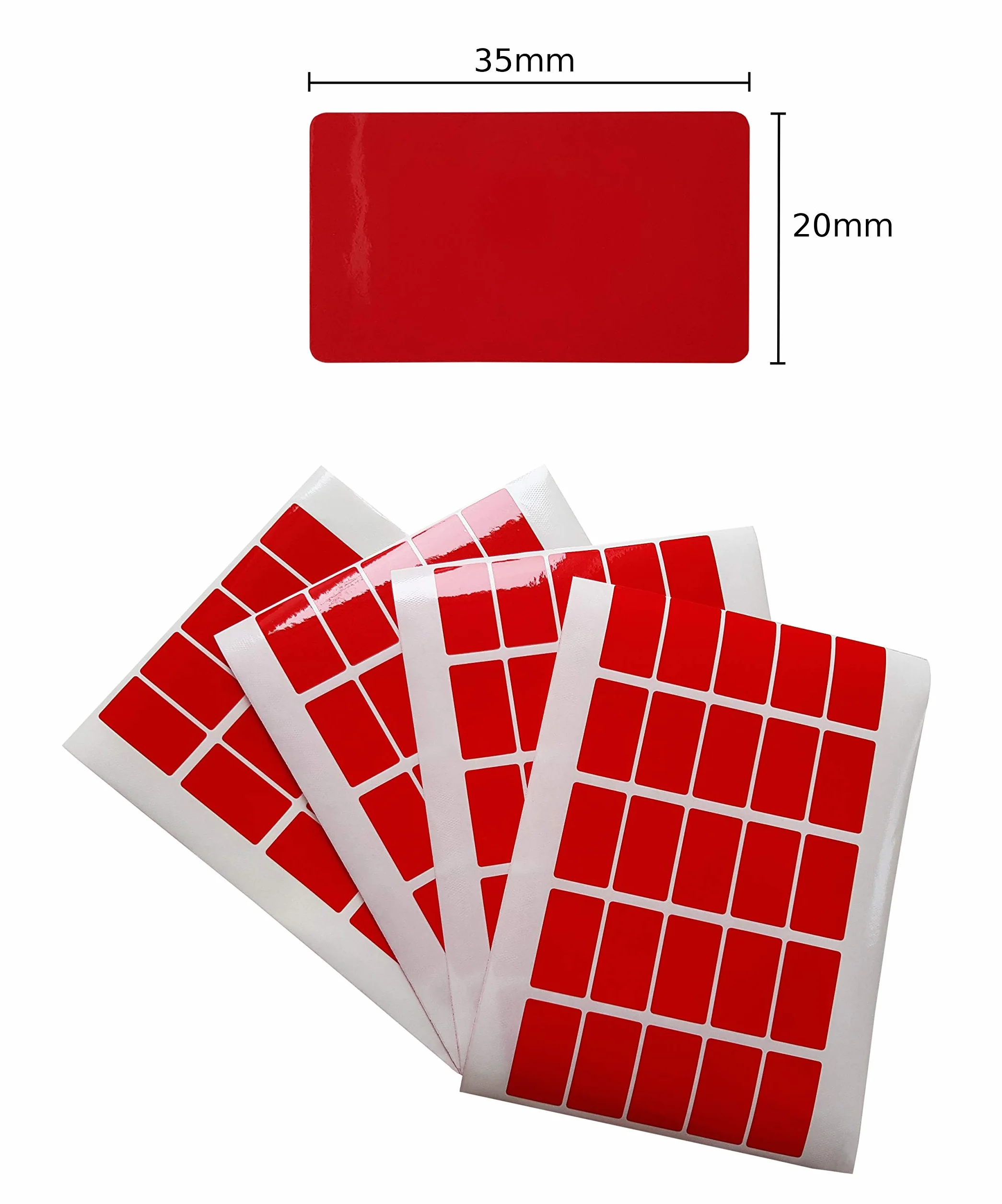 1000 pezzi – Sigillo 35 x 20 mm rosso – sigillo di sicurezza, sigillo di qualità, etichette di sicurezza, sigillo di restituzione, sigillo di carta, etichetta autoadesiva