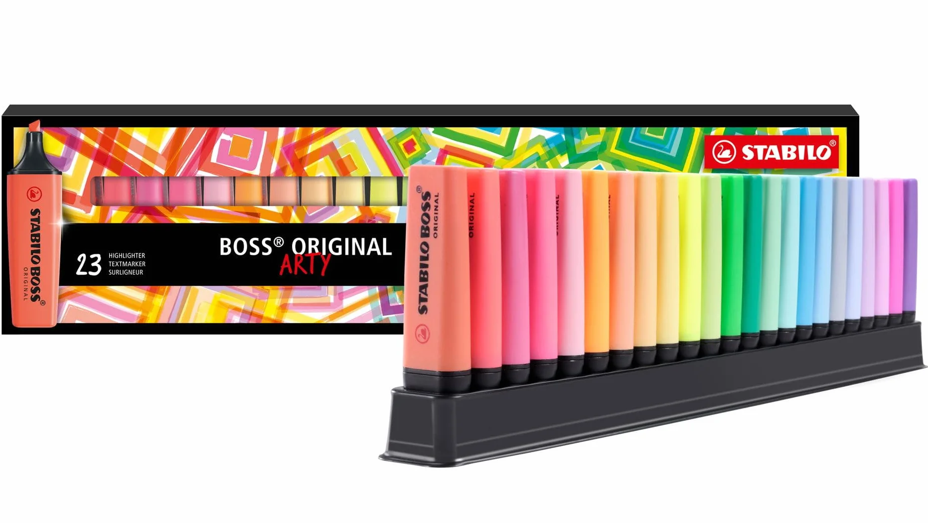 STABILO BOSS ORIGINAL Evidenziatore Desk-Set 23 Colori assortiti 9 Neon 14 Pastel