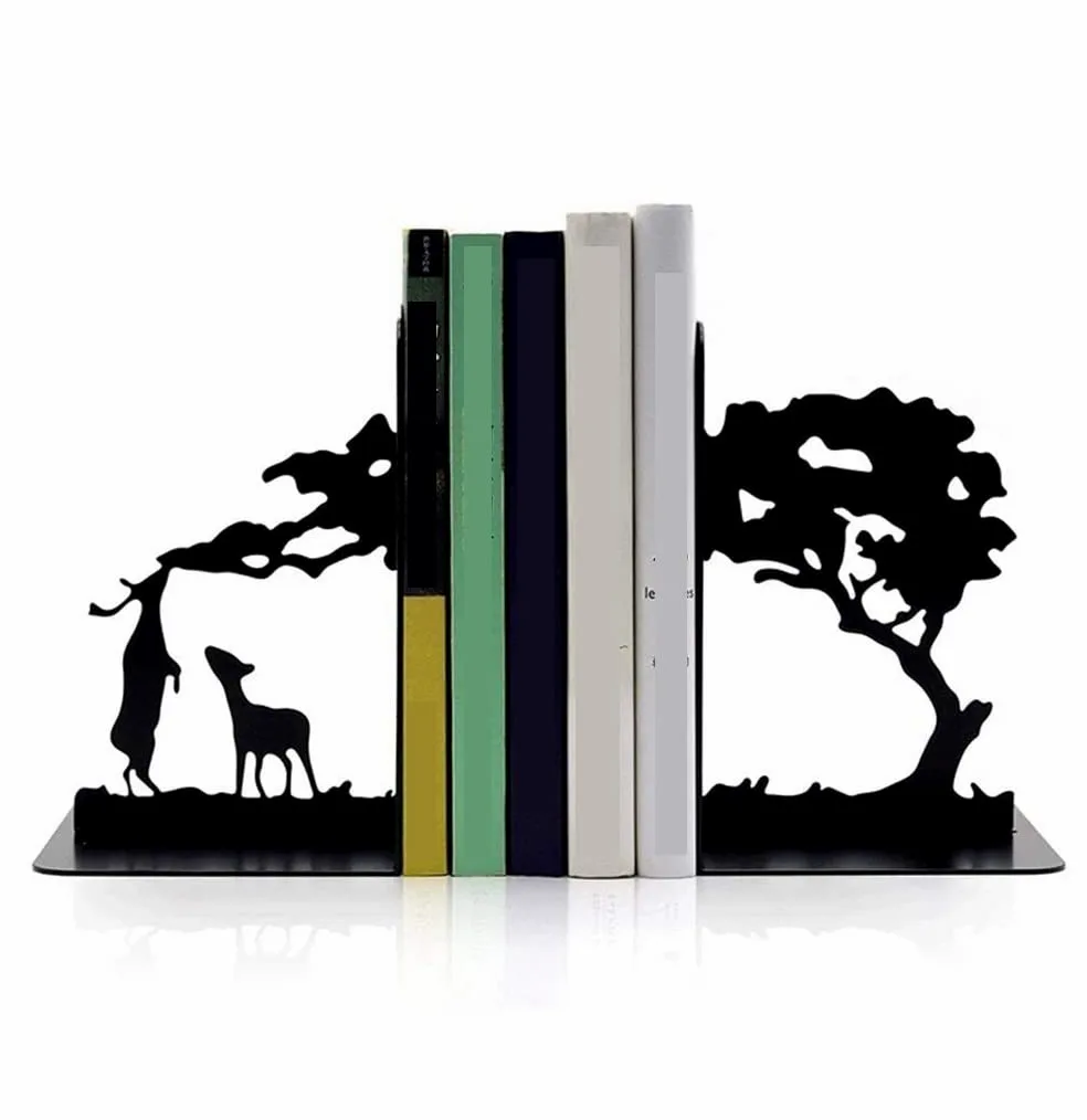 Reggi Libri, Fermalibri Fermalibri Per Contenere Libri Heavy Duty, Nascosti In Metallo Per Scaffali Scrivania O Piano Di Lavoro Ufficio Casa Scrivania(D)