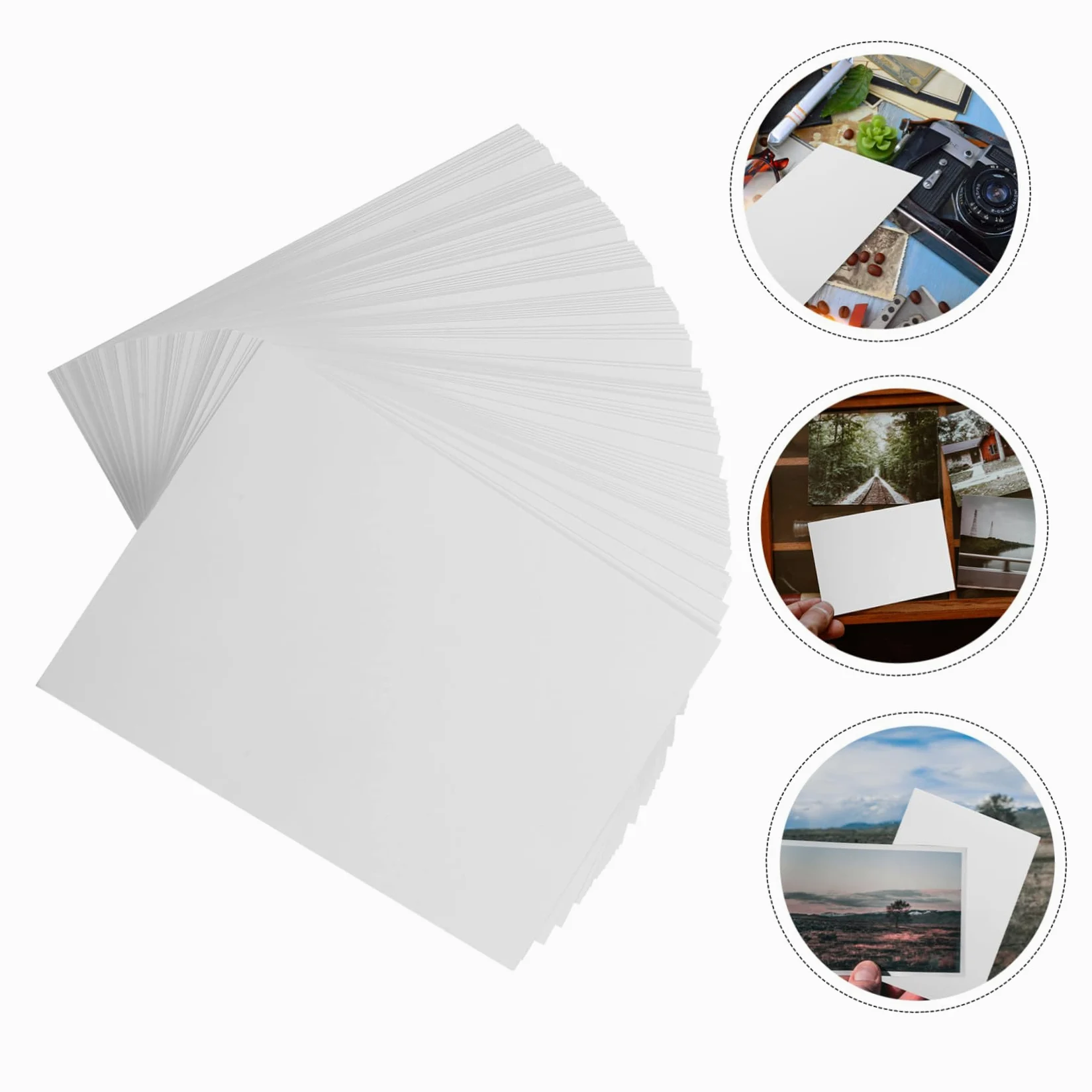 Carta Fotografica Lucida Carta di Alta Durabilità Bianco 100 Fogli per Stampante Facile da Tagliare per Creazioni Artistiche e Stampa Foto