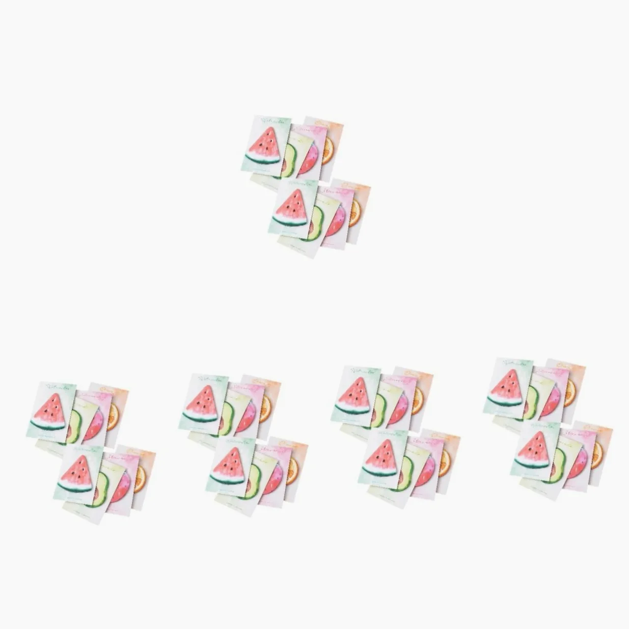 HOMSFOU 5 Pezzi 8 Note adesive a forma di frutta colorato divertente pastiglie adesivi per note multifunzione adesivi promemoria portatili blocchi note autoadesivi Carta