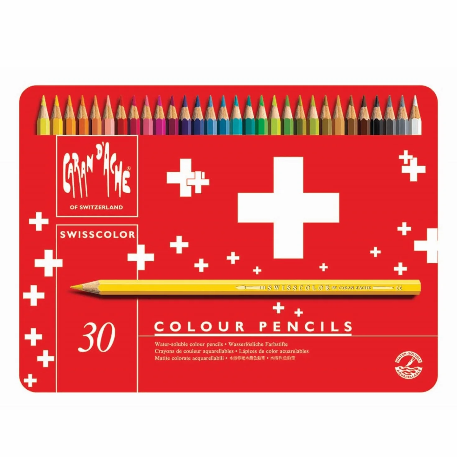 Caran d'Ache Swisscolor Matita CD 1285 730 Confezione da 30 Multicolore