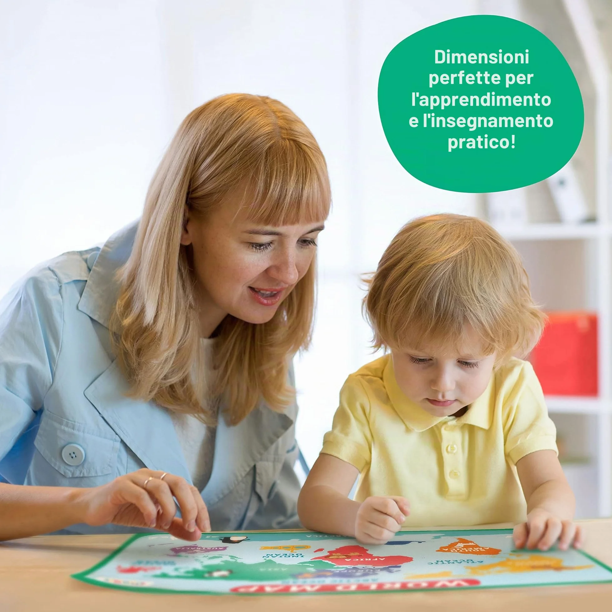 Magic Scholars Poster Bambini per Imparare l'Inglese Confezione 18 Cartoncini Impermeabili Alfabetiere Colori Giorni Settimana Sistema Solare