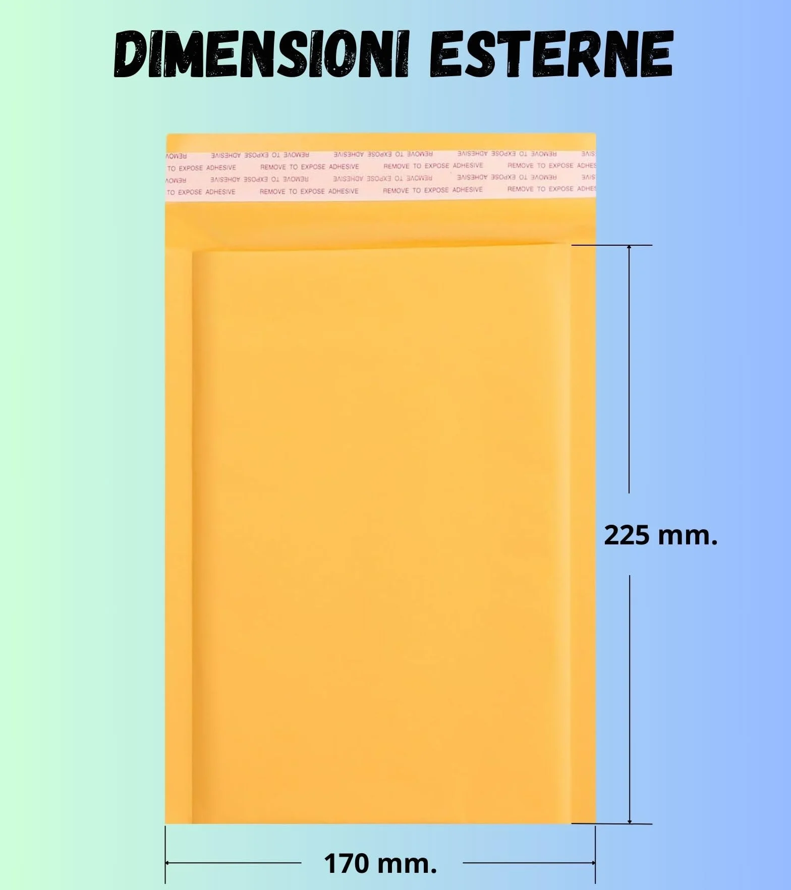 Easy8 20 Buste Imbottite per Spedizioni 150x215 mm Pluriball Bolle Aria Avana Chiusura Adesiva Gialle Protettive Materiali Fragili