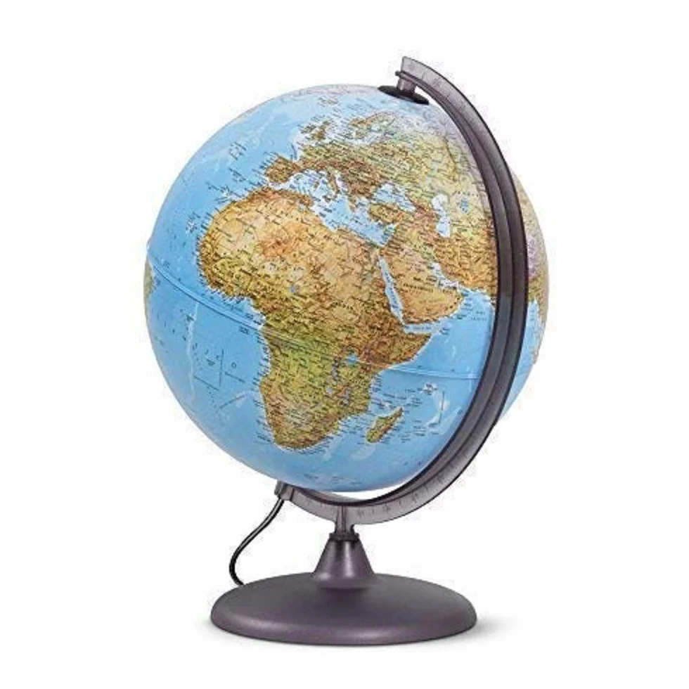 Globo Luminoso per Studenti, Diametro 30cm, cartografia a Doppia Effetto, Fisica e Politica - in Italiano