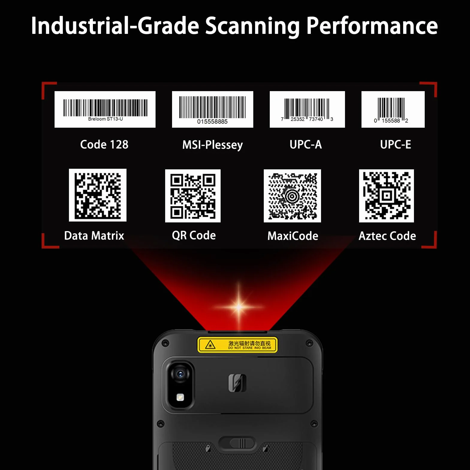 Scanner di Codici a Barre Android 15, PDA Industriale Rugged con Display Touch da 6,08", 4GB+64GB, Lettore 1D/2D, IP68, 4G/Wi-Fi 5/Bluetooth 5.2, Batteria da 5000mAh