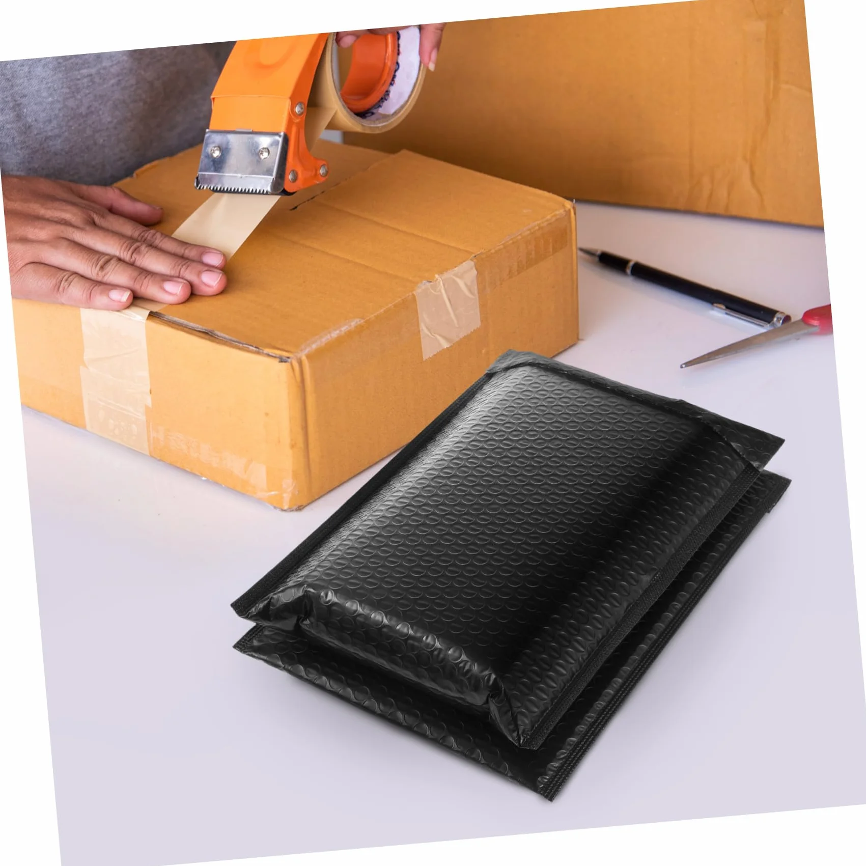 50 Pezzi Buste Imbottite con d Aria Autosigillanti da Sacchetti Neri in Film PE Coestruso Resistenti Agli Urti per Spedizioni di Abbigliamento e Cosmetici