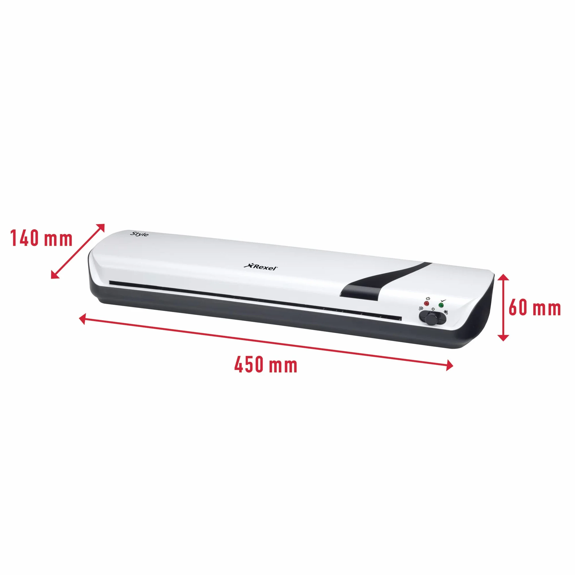 Rexel Style Laminatrice Adatta a Plastificare dal Formato ID al Formato A4, Compatibile con Buste fino a 125 Micron di Spessore, Riscaldabile in 4 Minuti, Bianco, 2104513