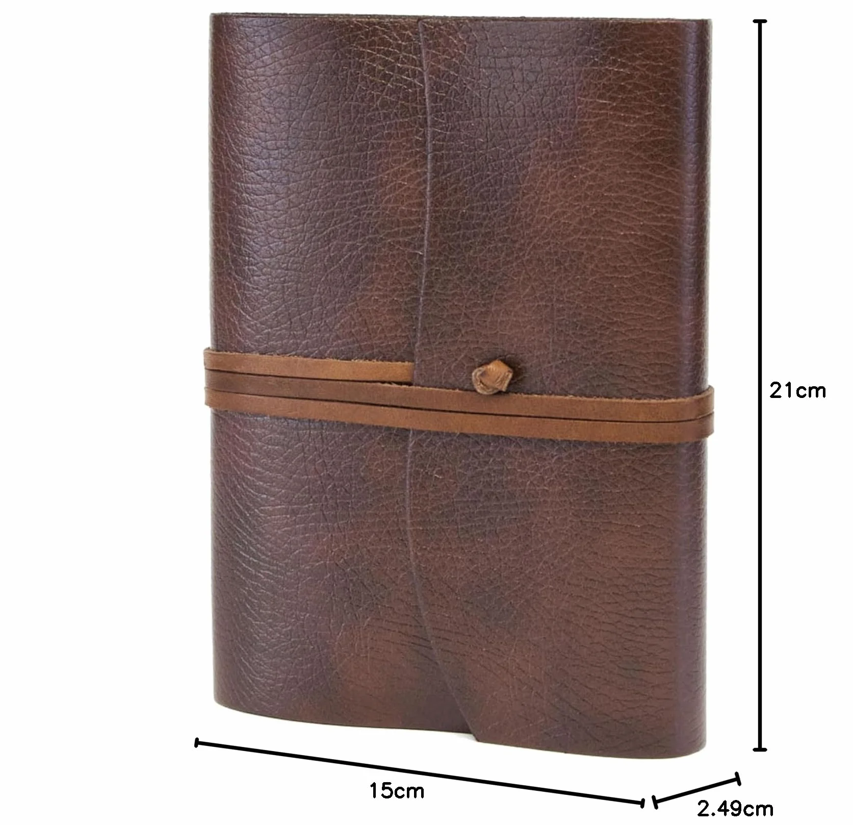 Belcraft Tivoli Diario/Taccuino in Pelle riciclata con Blocco Intercambiabile, Realizzato a mano da Artigiani Toscani, Include Scatola Regalo, A5 (15x21 cm) Marrone (Marrone)