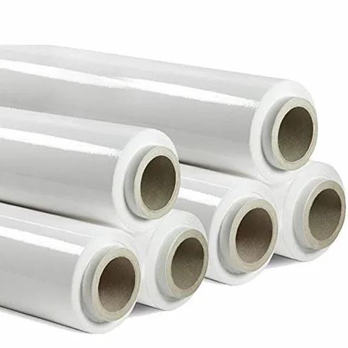 Confezione da 6 bobine di film estensibile manuale bianco coprente, peso 2,4 kg, spessore 30my.