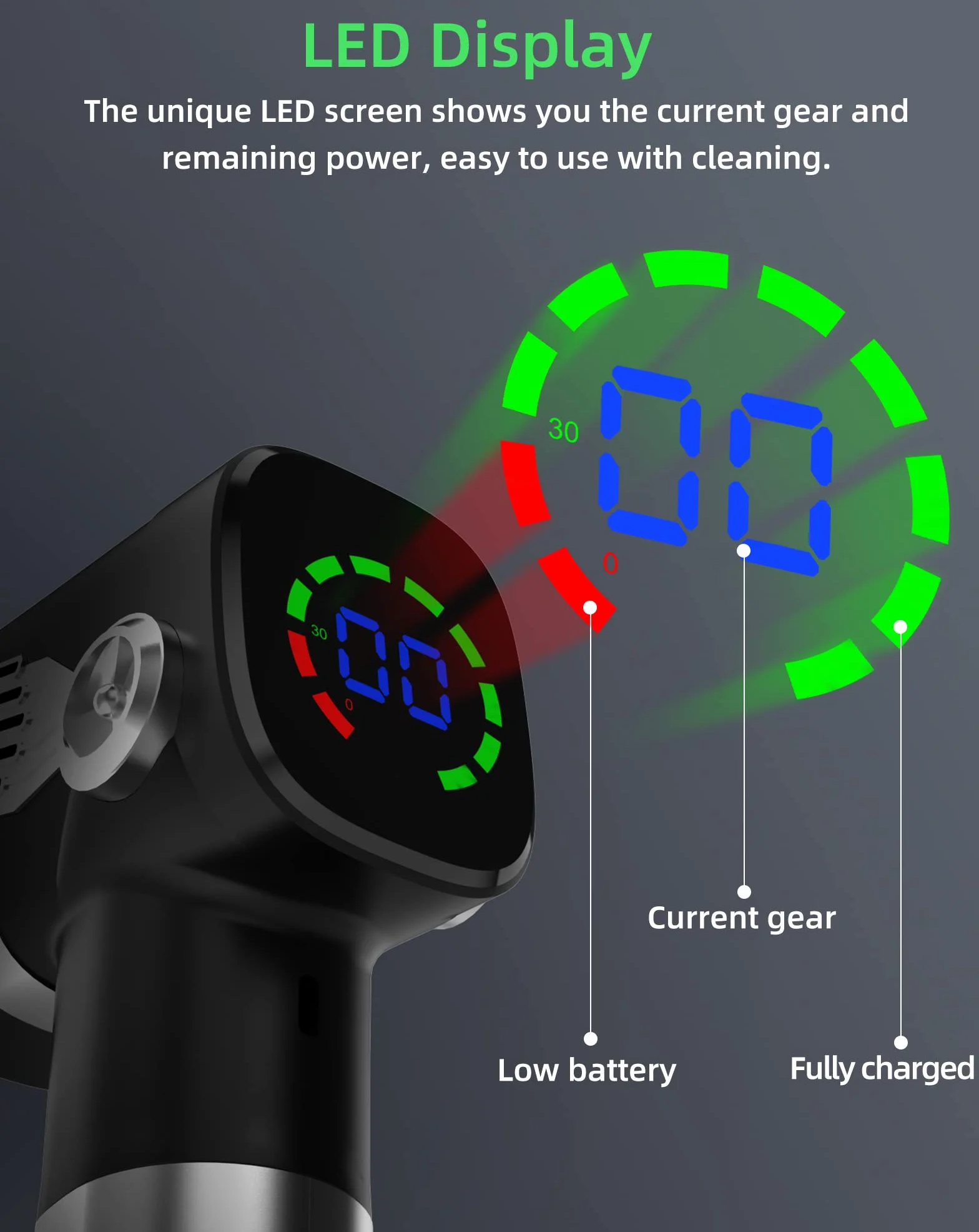 Elettrico Rimuovi Polvere, 3 Velocità Aria Compressa Elettrico Portatile 41000 Giri/Min Rimuovi air duster con LED, Polvere Aria Compressa Senza Fili per Pulizia PC, Tastiera, Auto ed Casa