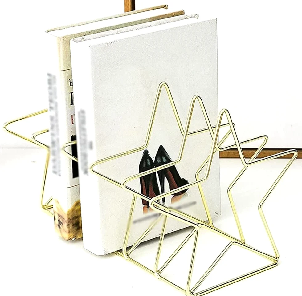 Reggi Libri, Fermalibri Supporti Decorativi Per Fermalibri In Metallo Per Scaffali, Design Geometrico Unico Per La Casa ufficio Ufficio Casa Scrivania(C)