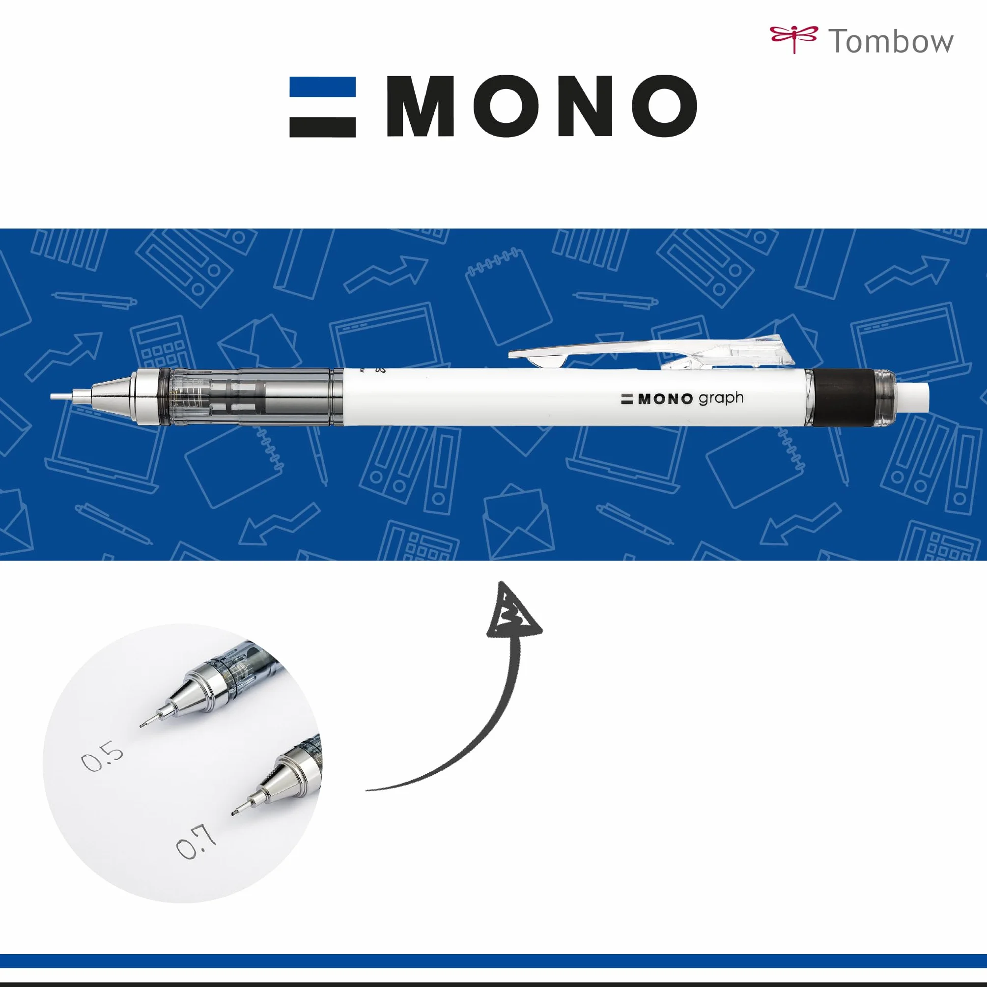 Tombow Mono Graph Matita meccanica 0,7 mm Giallo neon