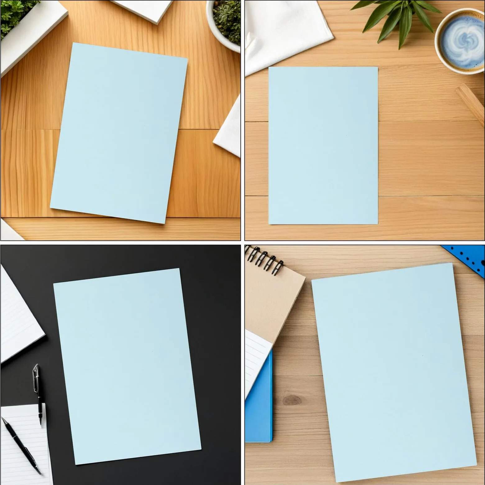 200 Pezzi Carta Blu per Stampante e Fotocopie Carta da Scrittura e Origami Doppia Faccia Risma Bulk per Ufficio e Progetti Creativi