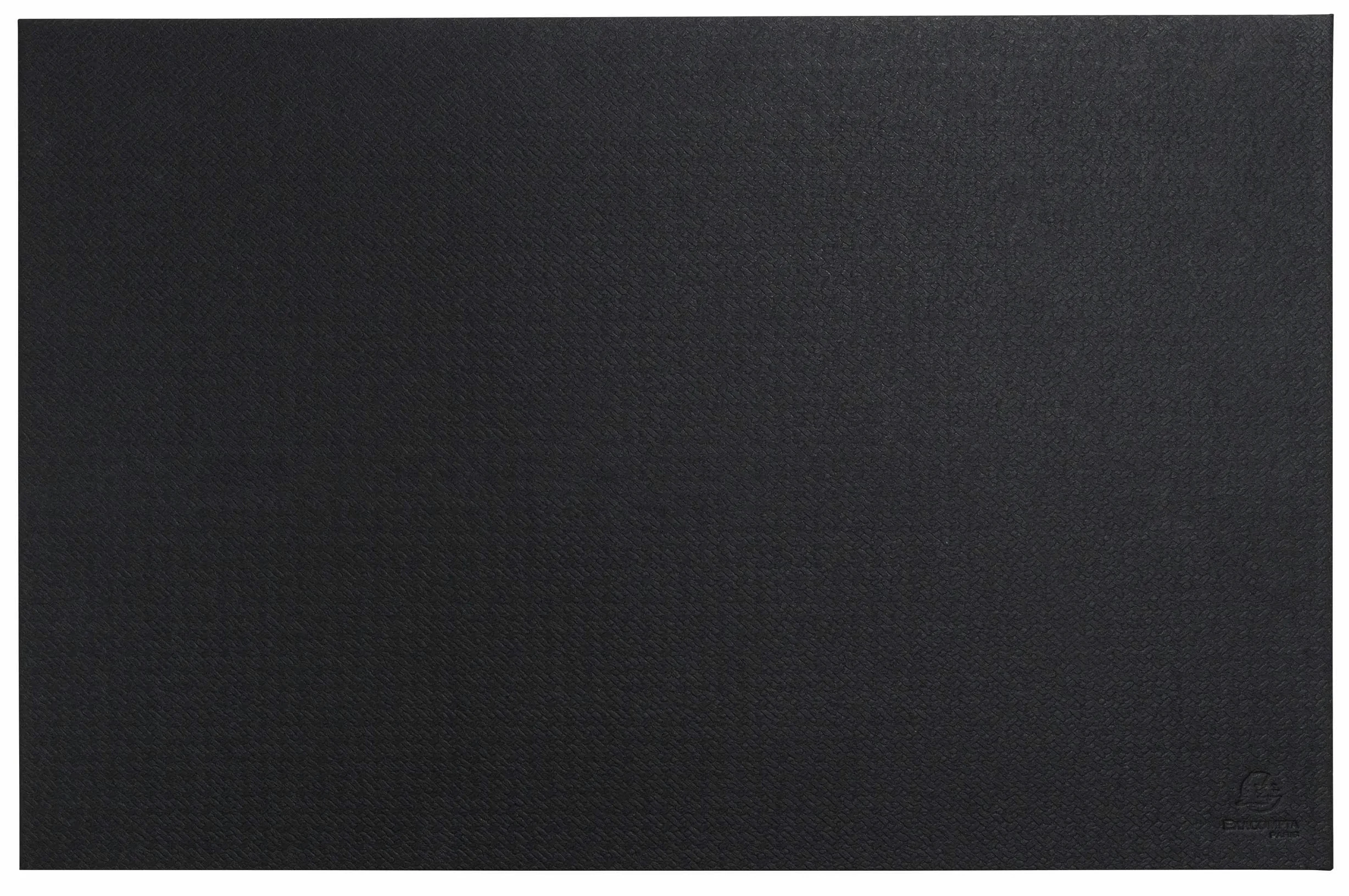 Exacompta - Rif. OfficeByMe 60601D - Set di 8 sottomano in cartone rigido, compatibile con mouse ottici e laser, formato largo e corto profondità, 57,5 x 37,5 cm, nero