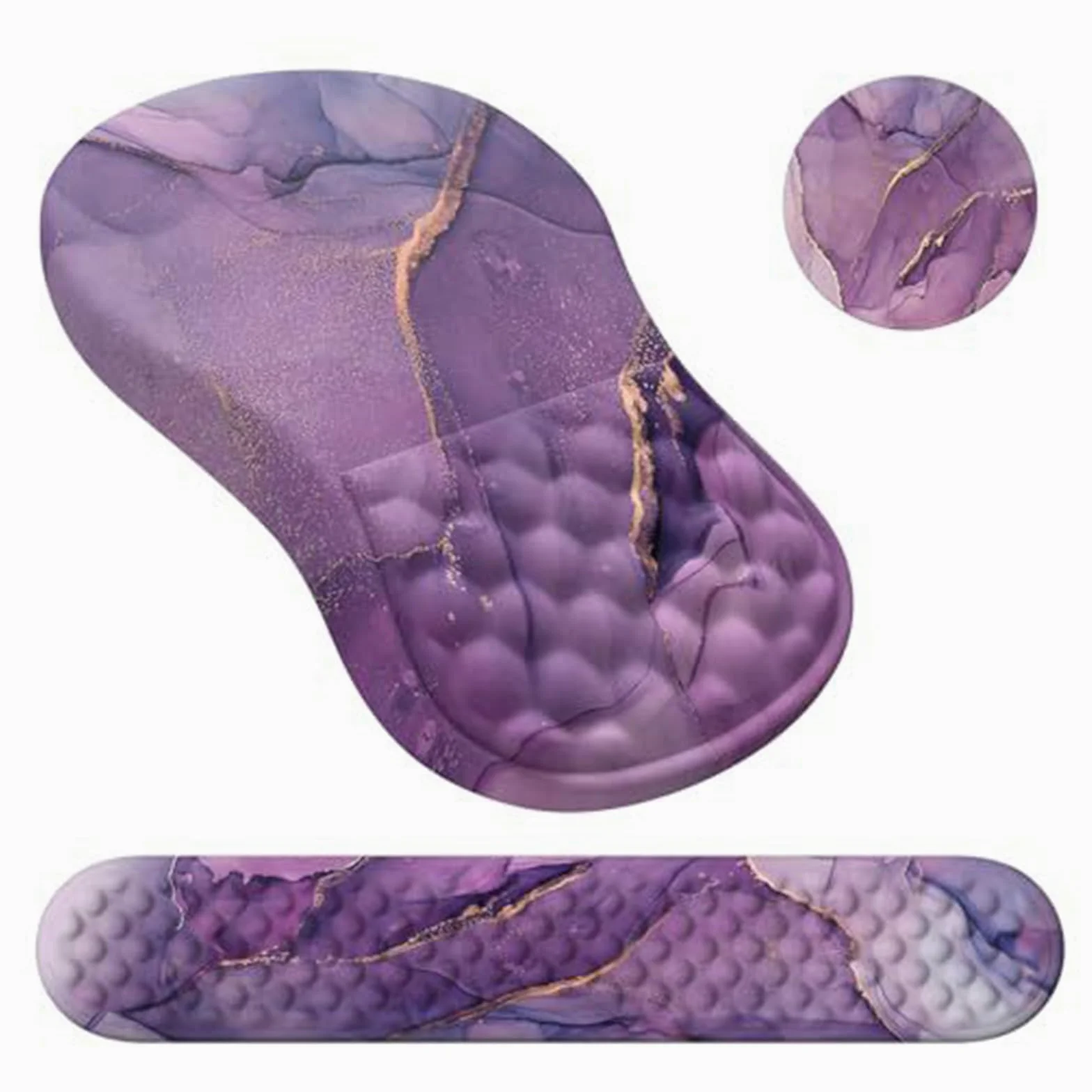 3 comodi cuscinetti poggiapolsi in memory foam per tastiera e lunghe ore di lavoro al computer