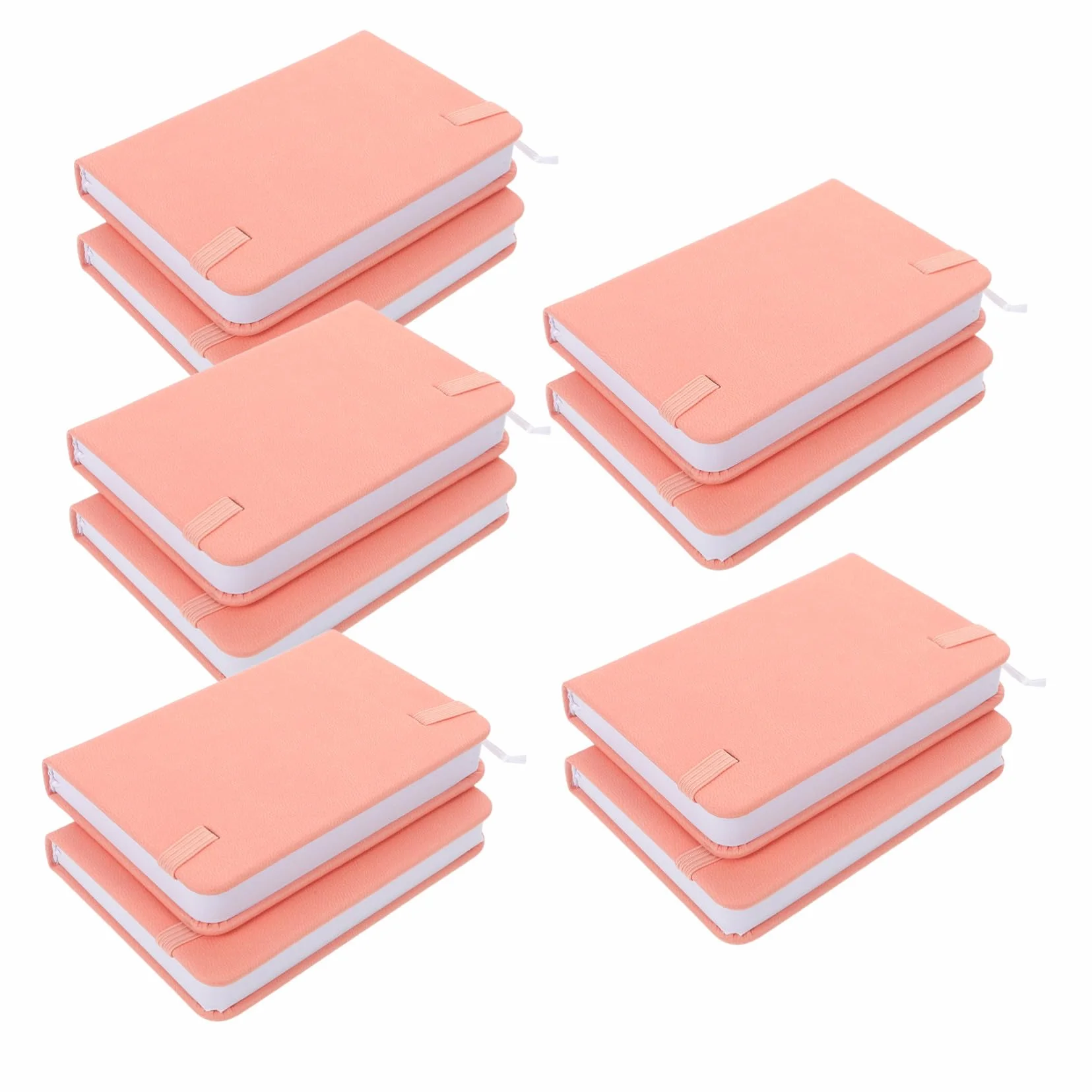 10 Pezzi Taccuino Tascabile in PU Rigida con Segnalibro Mini Notebook Portatile per Pianificazione Mensile e Diario Lavorativo Piccolo Blocco Note da Borsa