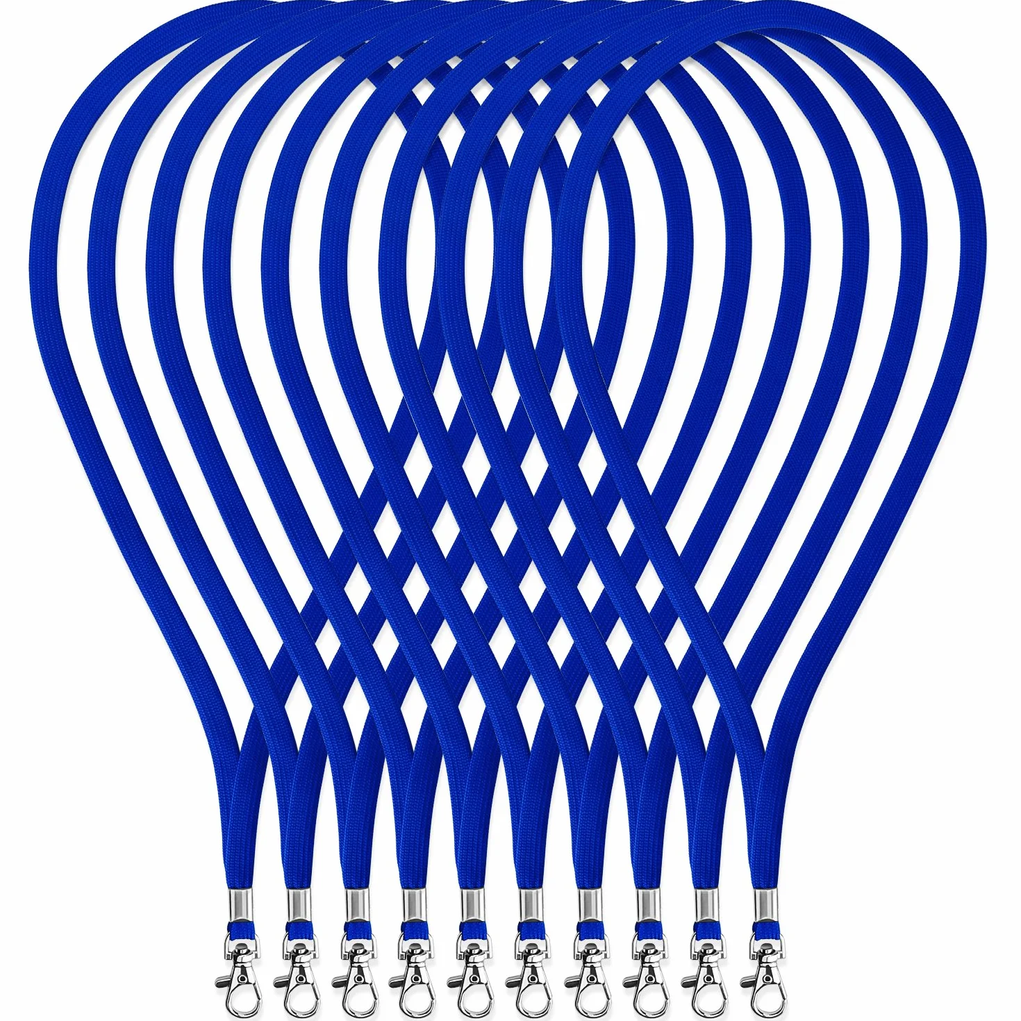 Fushing 100 Pezzi Cinghia in Poliestere 45cm con Chiusura Girevole per Carte di identità, Chiavi