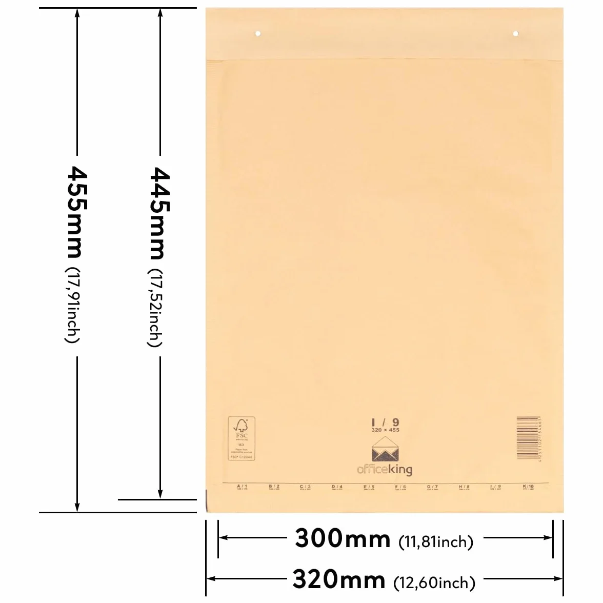 verpacking 50 Buste gialle imbottite 32 x 45,5 cm I9 - Buste pluriball, Buste con bolle