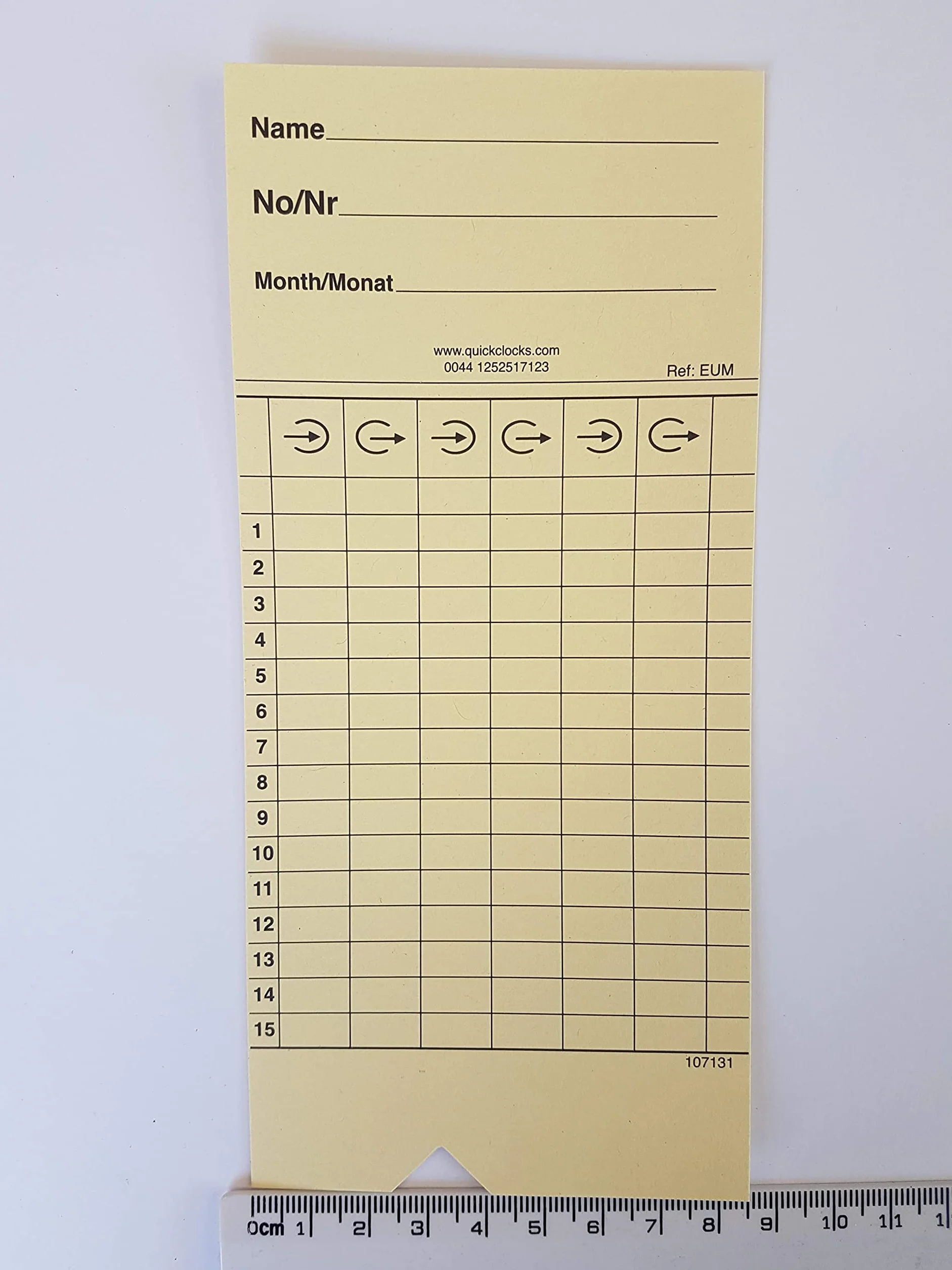Cartellini da timbrare per l’orario di lavoro QC200, QC400N, QC500E, BX1500E (200 pezzi)