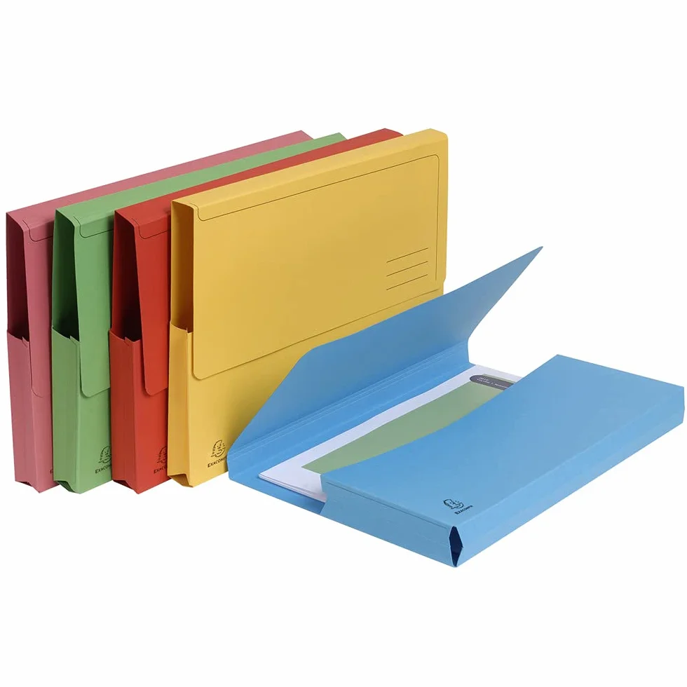 Exacompta 47672E Cartelle con Tasca, 37.50 x 26.80 x 14 cm, Blu, 50 Pezzi