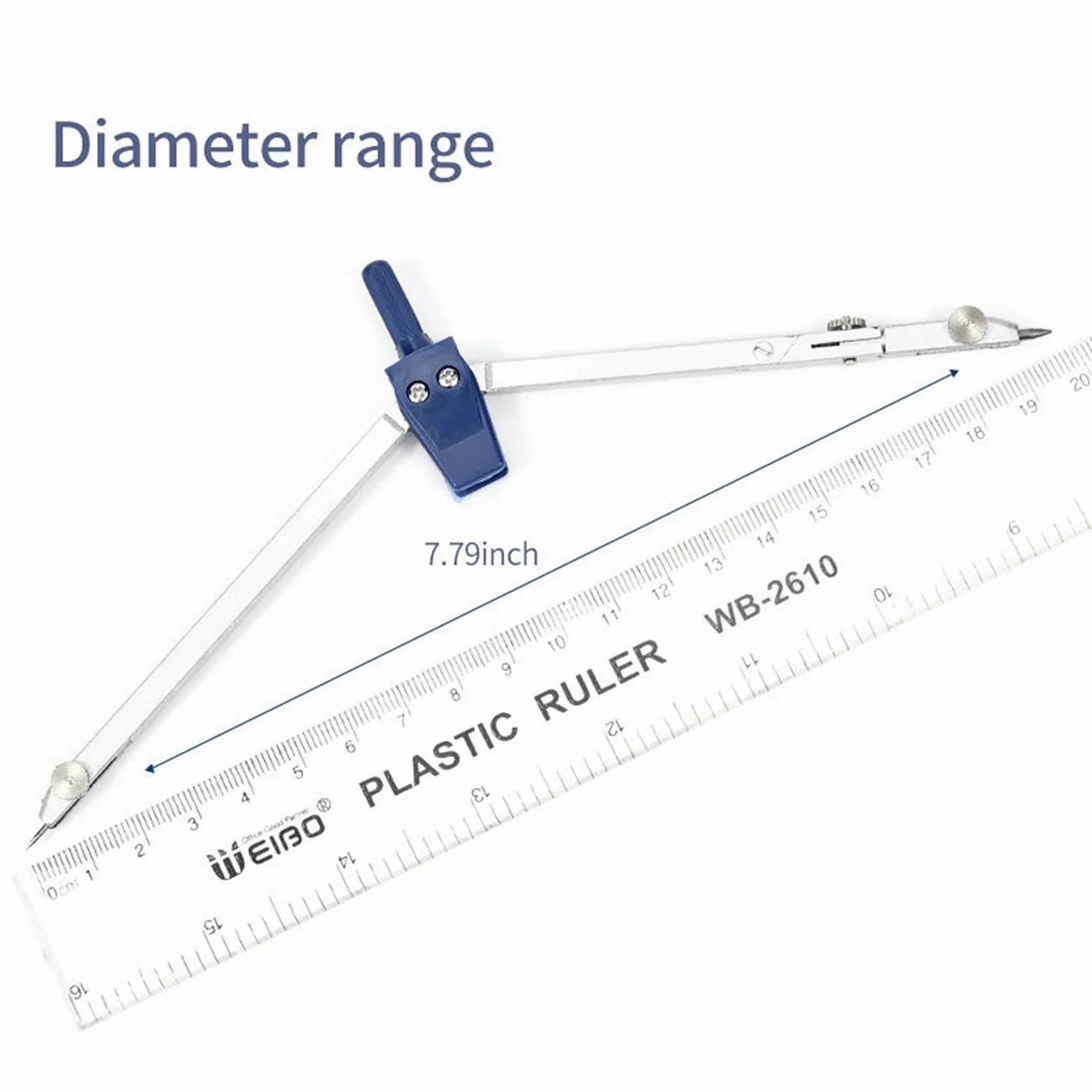 Compassi per tracciare Bussola for la geometria - 5pcs Set Plastic Metal Geometry Geometry Geometrica Drawing School Compasses Set for insegnanti e studenti a qualsiasi livello Strumenti di misura