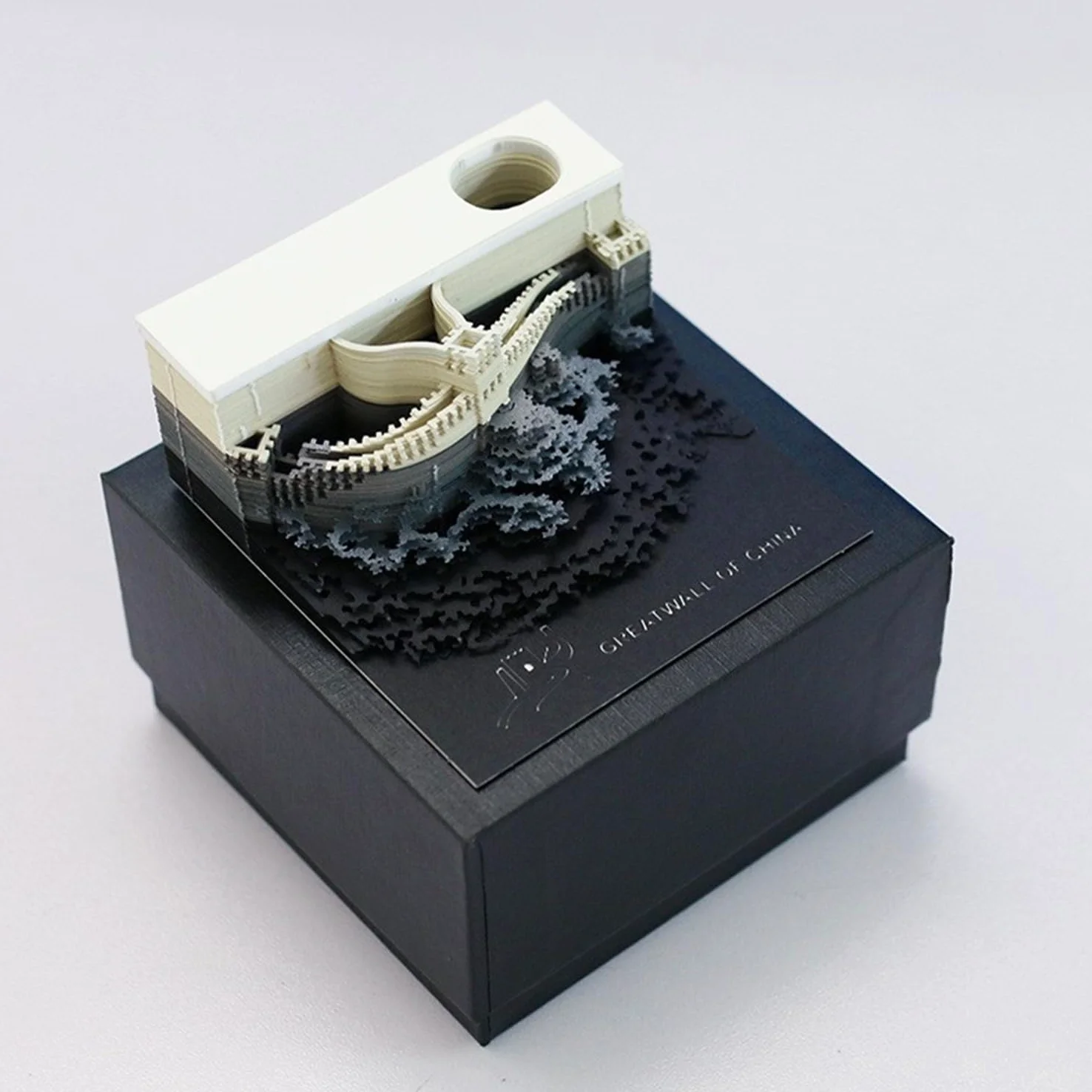 Blocco note autoadesivo 3D Blocco note La Grande Muraglia, Blocco note da 130 fogli, Blocco note artistico 3D, Blocco note 3D for regali for bambini/amanti/amici/moglie/studente (Rosso) (Color : Blac